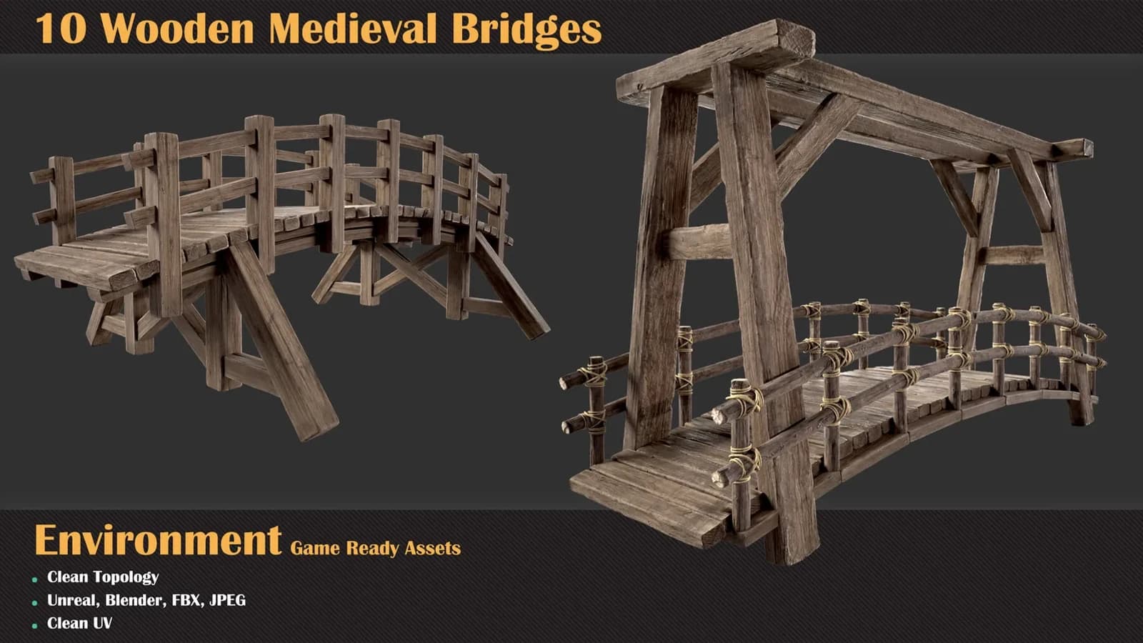 10 Wooden Medieval Bridges