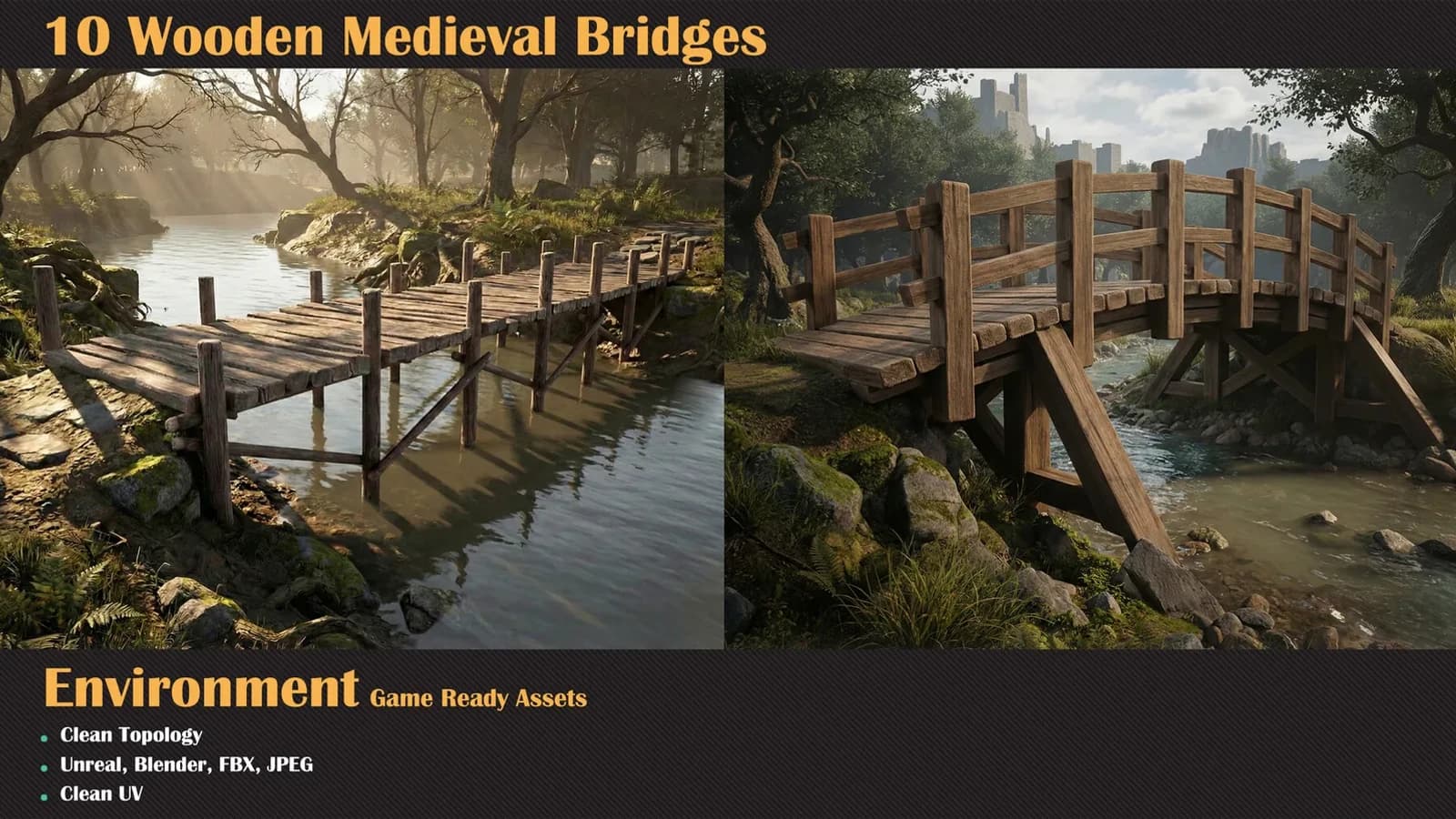 10 Wooden Medieval Bridges — preview 2