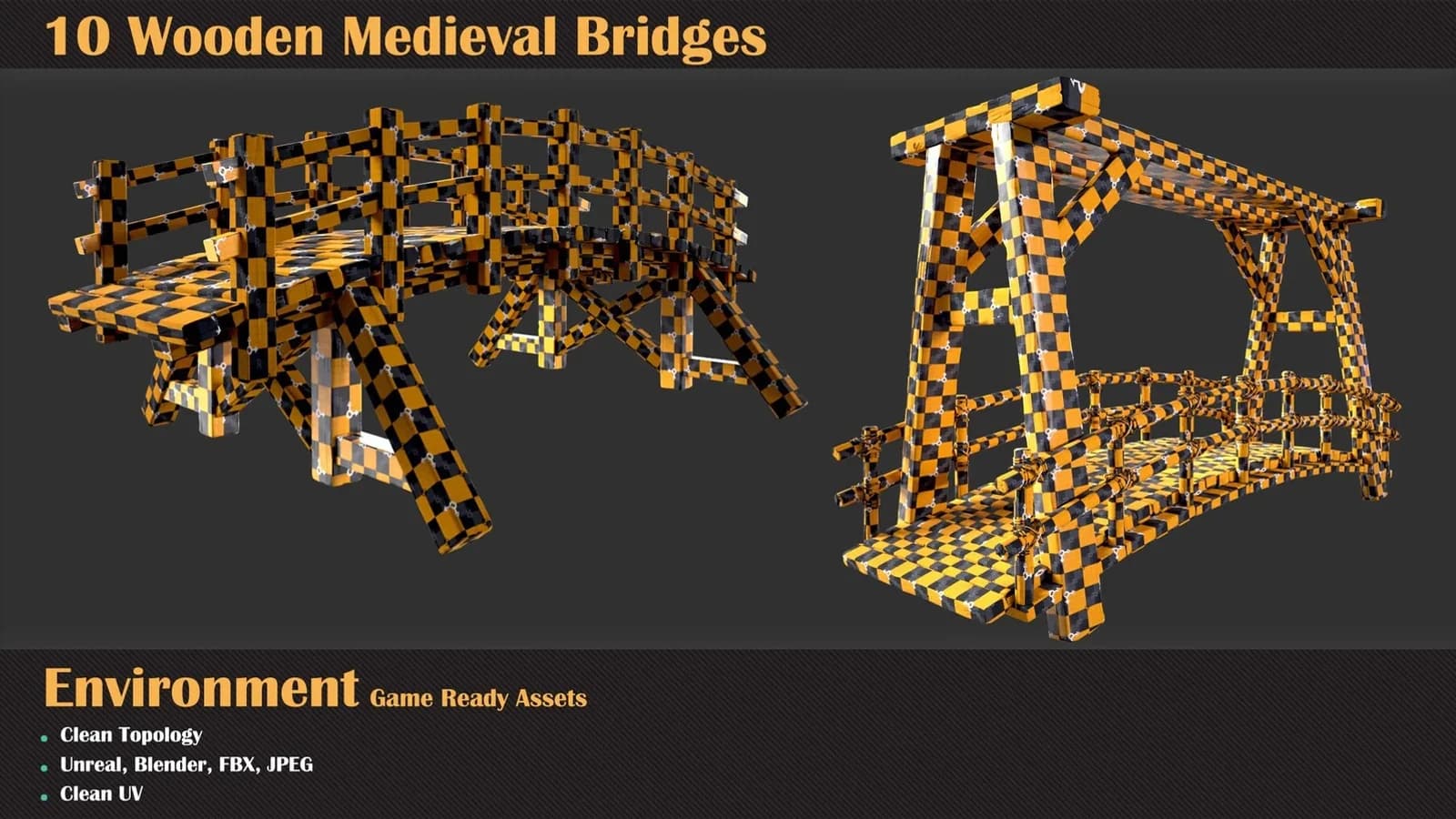 10 Wooden Medieval Bridges — preview 7
