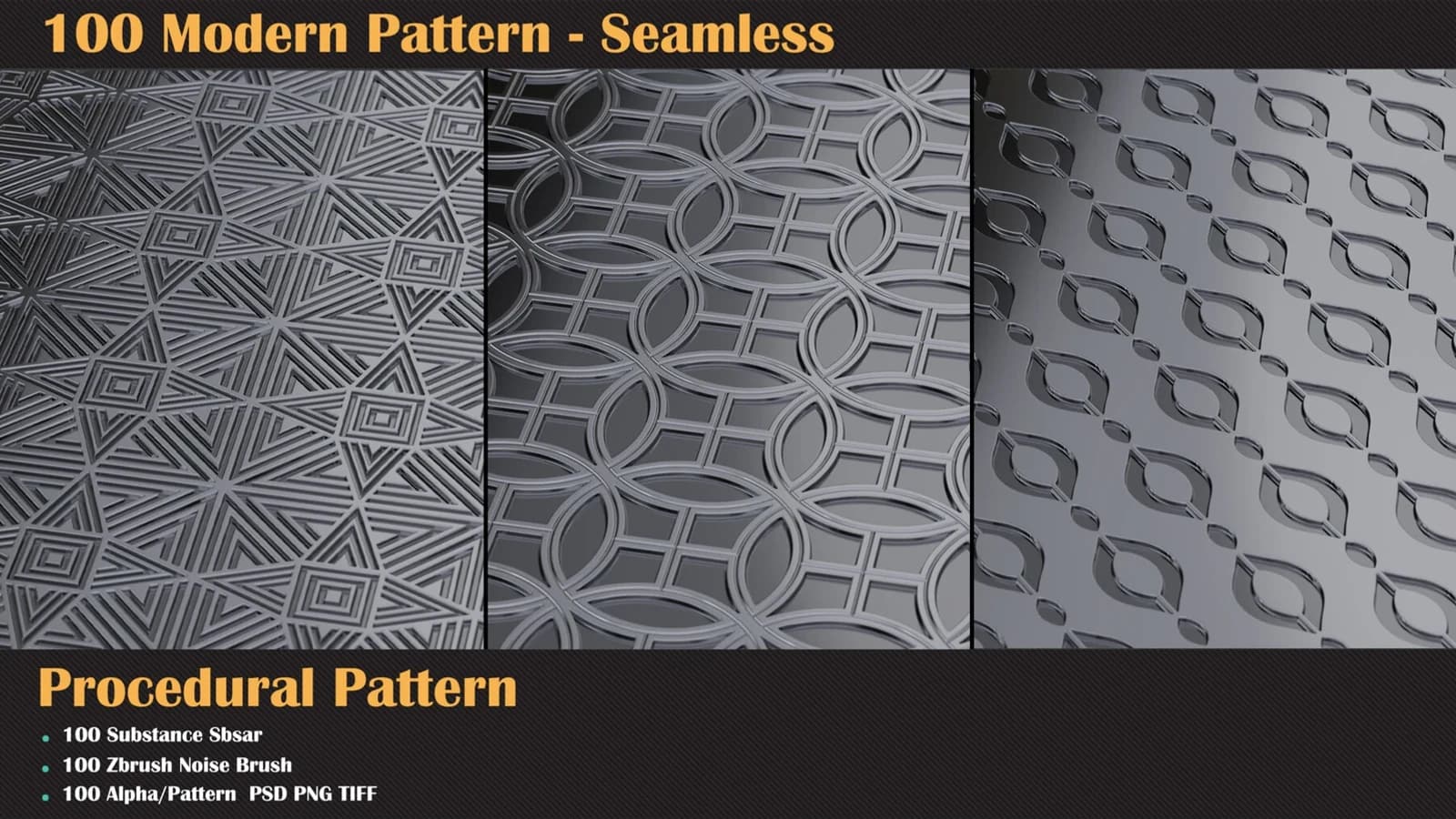 100 Modern Seamless Pattern and Brush — preview 2