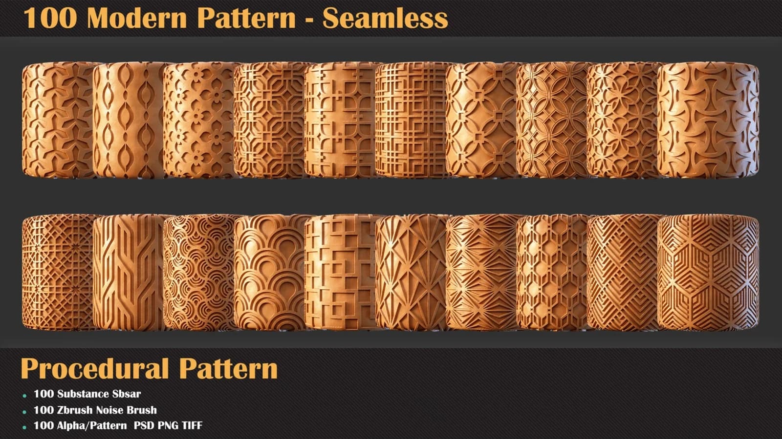 100 Modern Seamless Pattern and Brush — preview 6