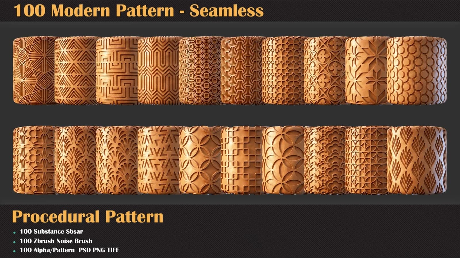 100 Modern Seamless Pattern and Brush — preview 7