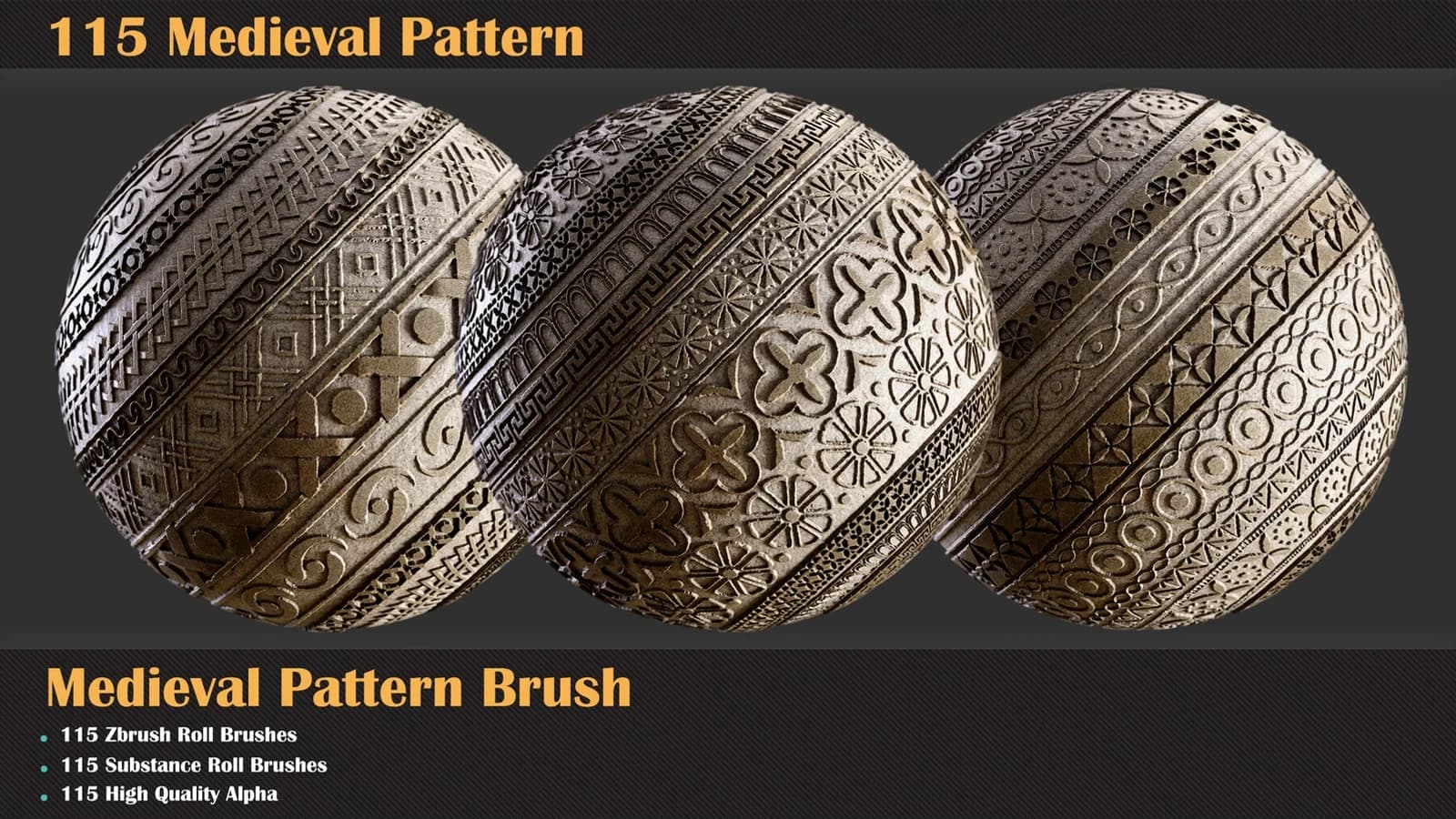115 Medieval Pattern Brush — preview 2