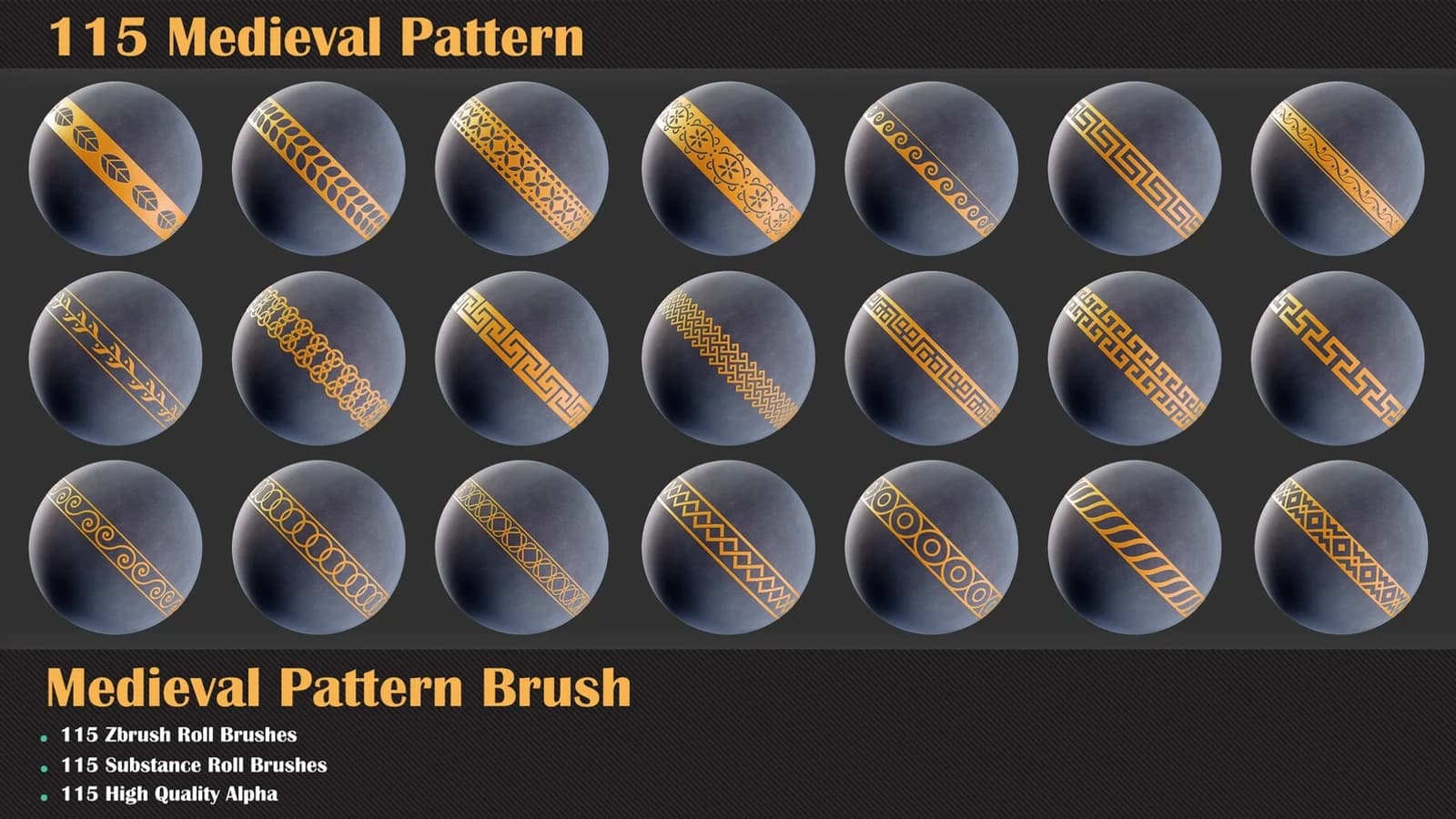 115 Medieval Pattern Brush — preview 3