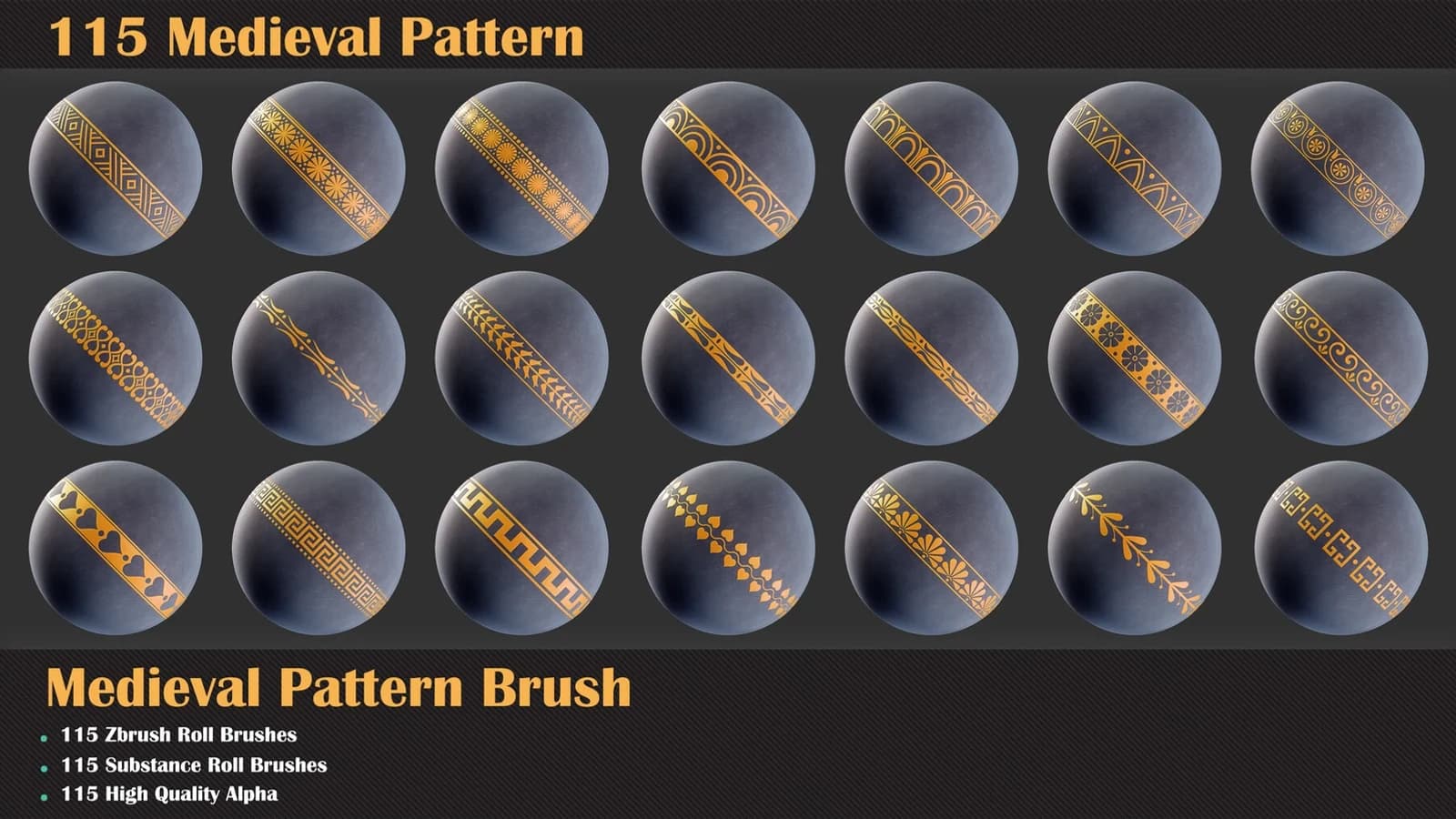 115 Medieval Pattern Brush — preview 4
