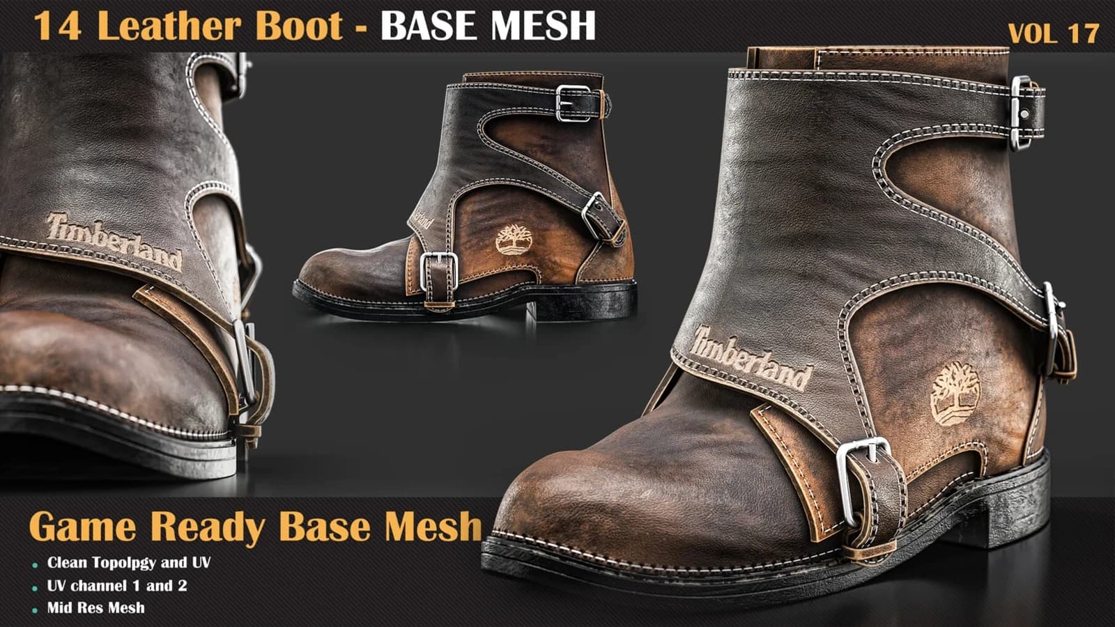 14 Leather Boot Base Mesh — VOL 17