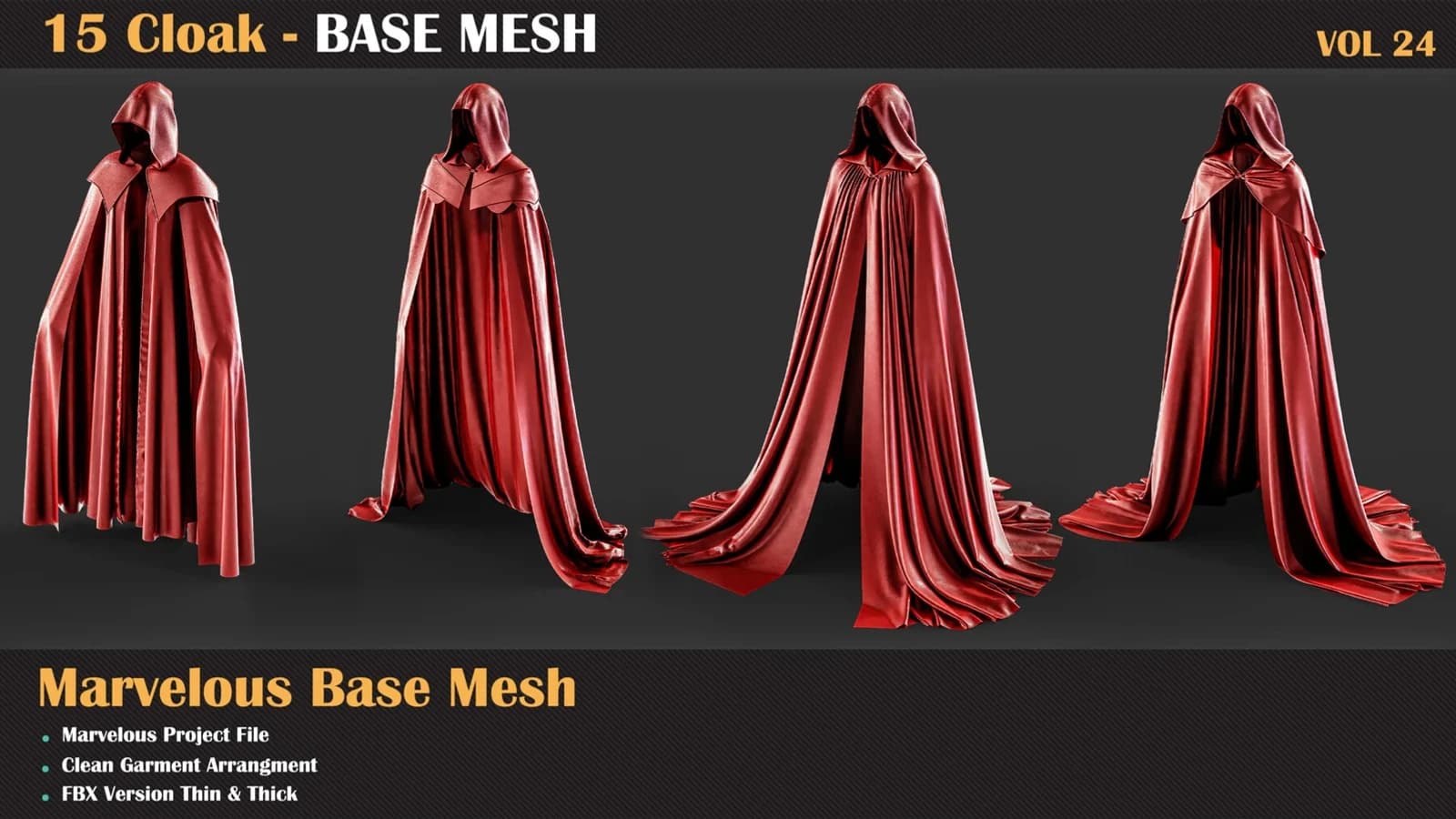 15 Cloak Base Mesh — VOL 24 — preview 2