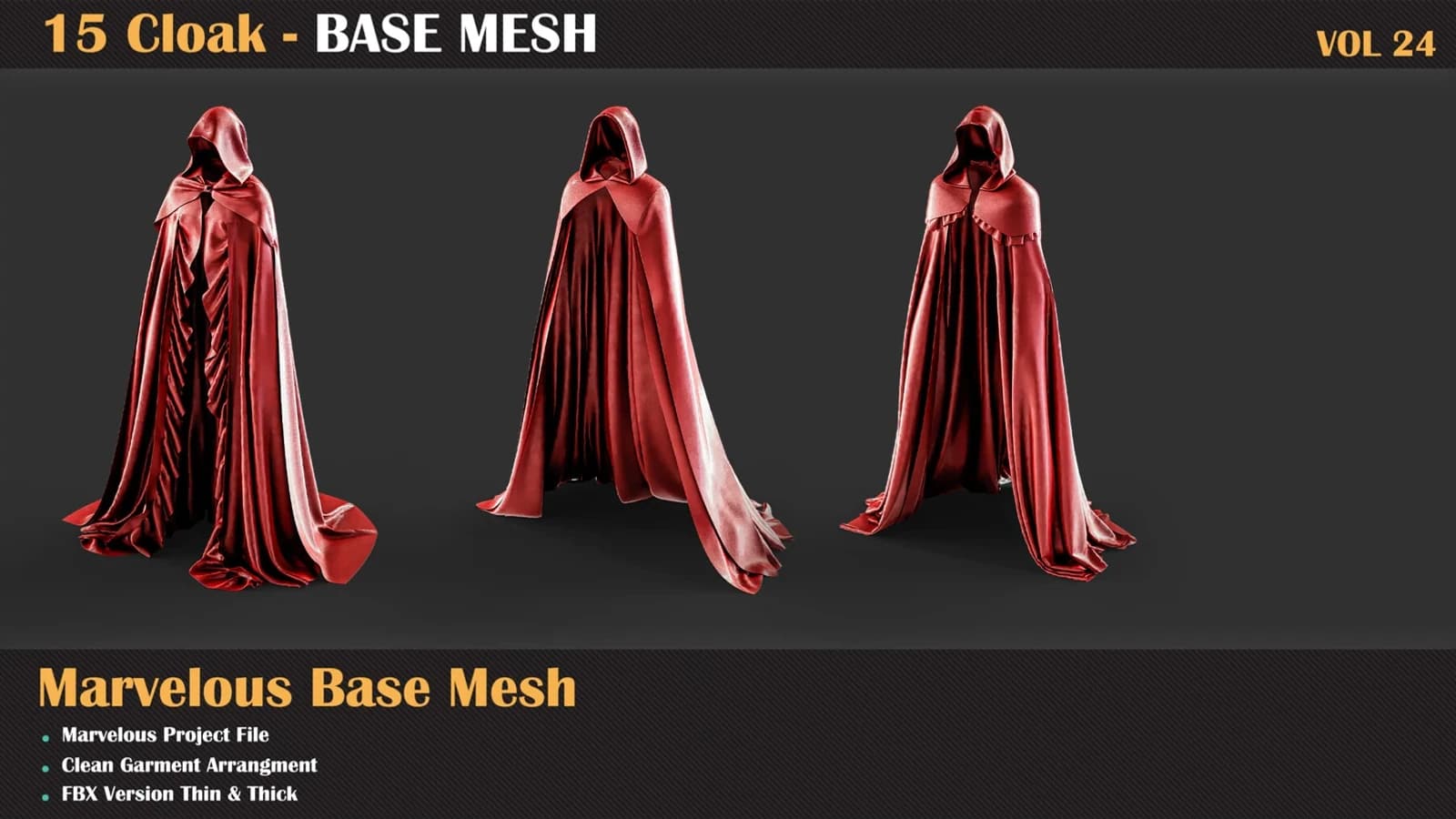 15 Cloak Base Mesh — VOL 24 — preview 5