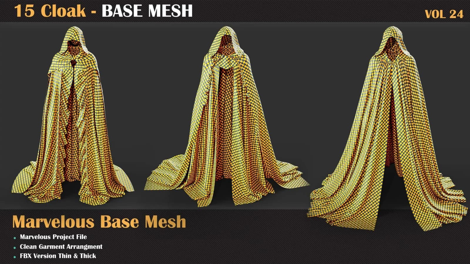 15 Cloak Base Mesh — VOL 24 — preview 6