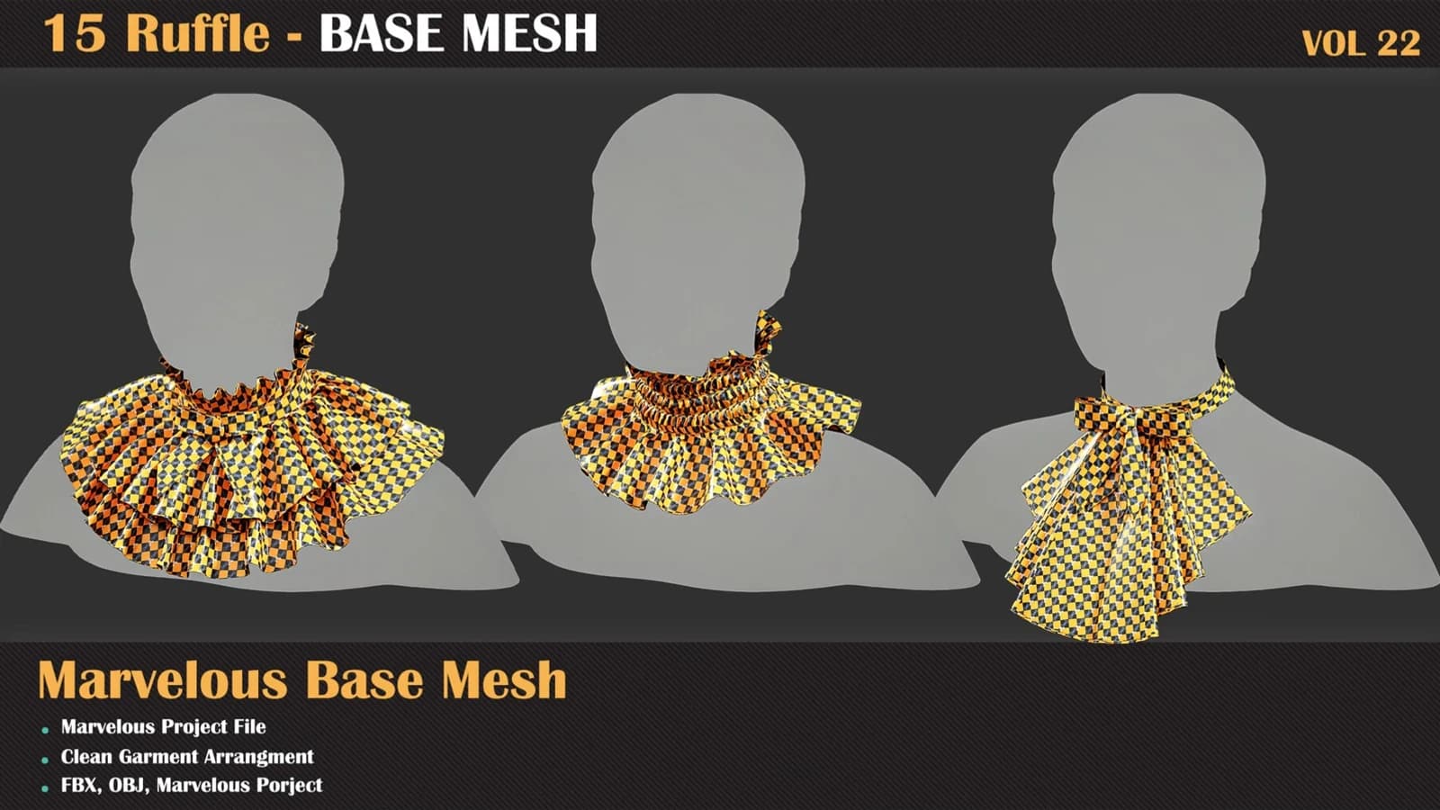 15 Ruffle Base Mesh — VOL 22 — preview 2