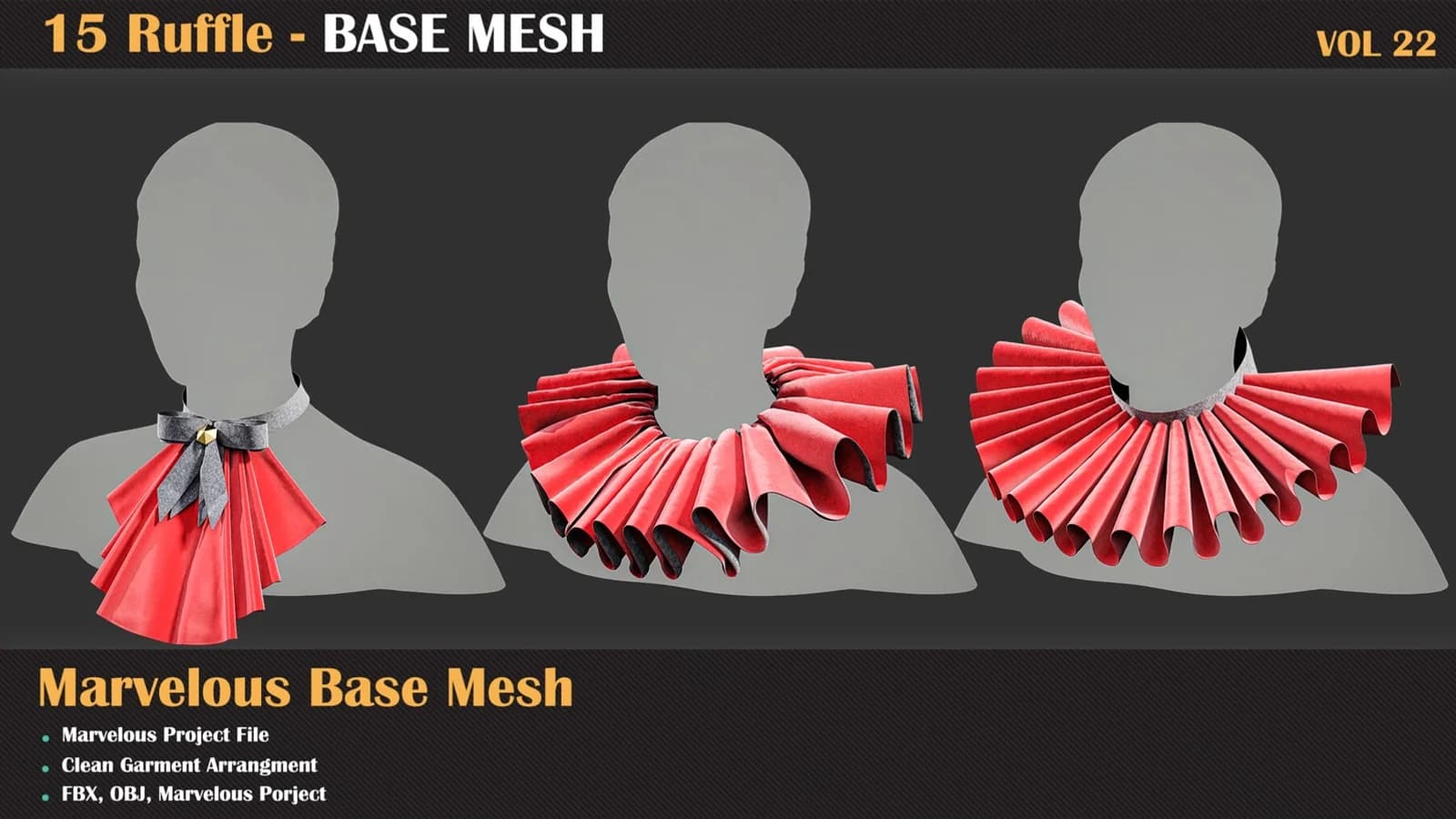15 Ruffle Base Mesh — VOL 22 — preview 4
