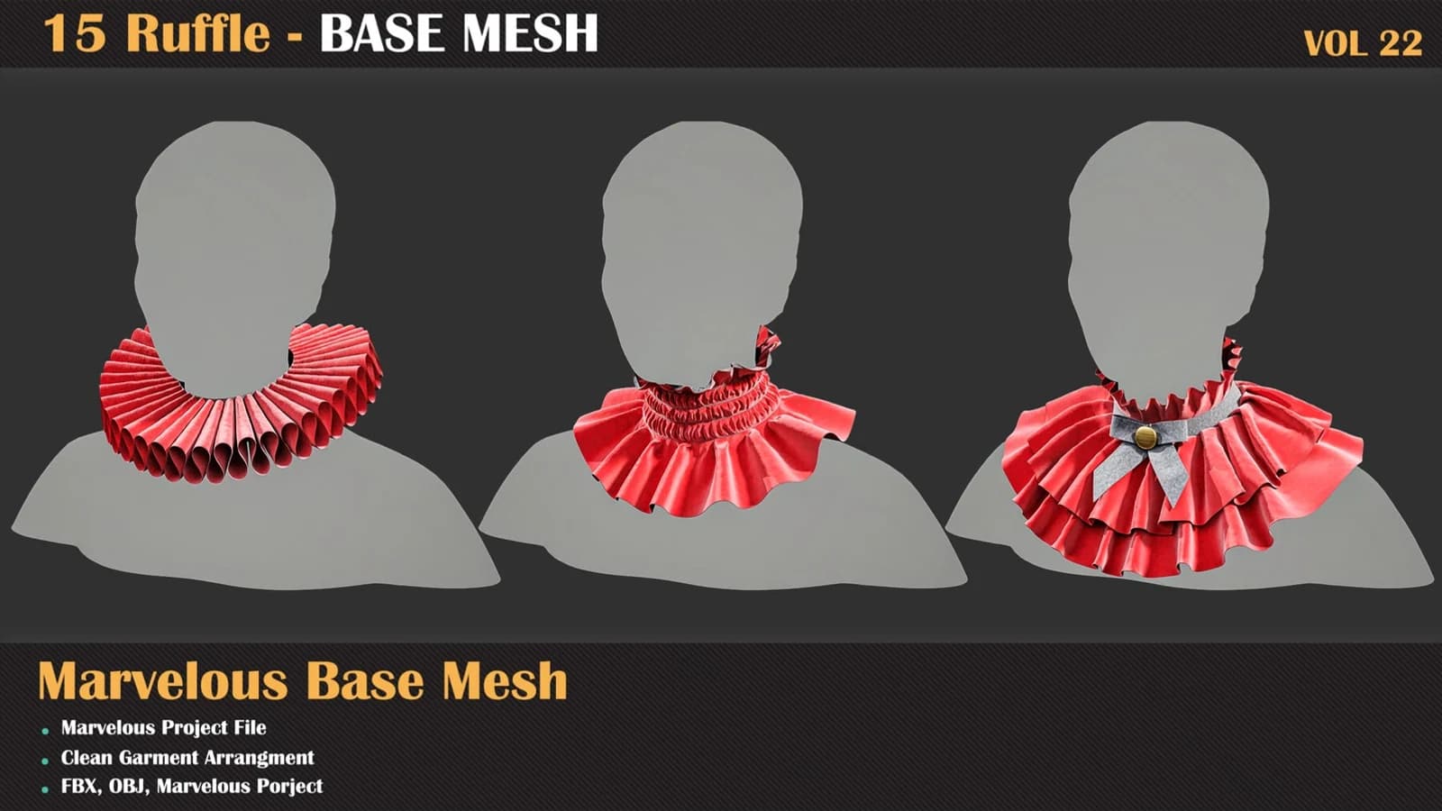 15 Ruffle Base Mesh — VOL 22 — preview 5