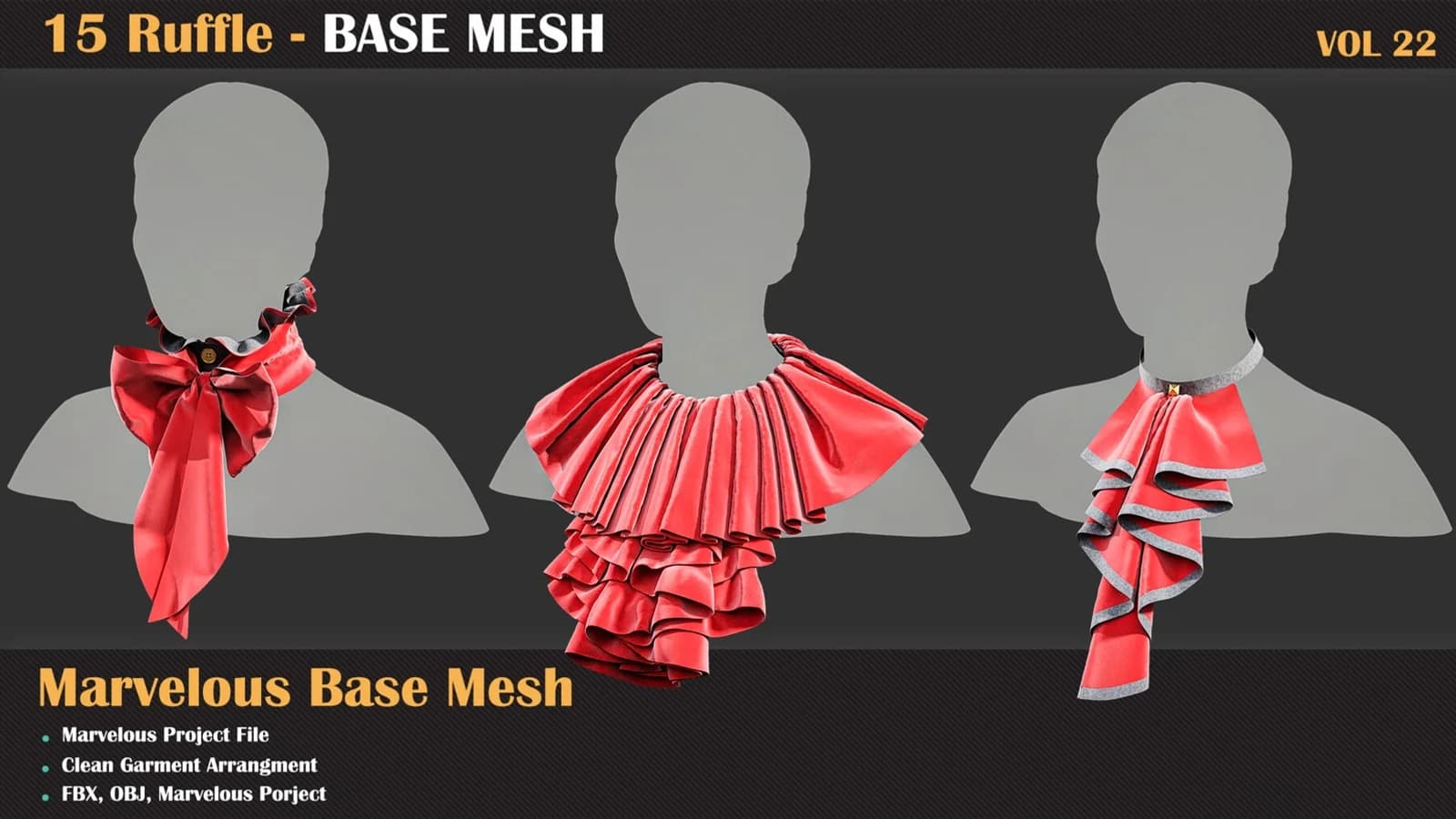 15 Ruffle Base Mesh — VOL 22 — preview 6