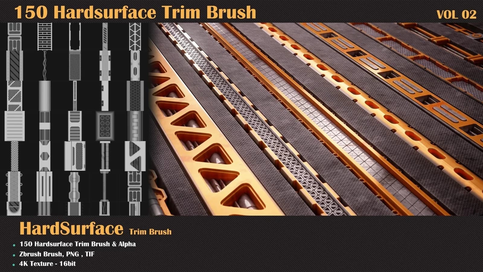 150 HardSurface Trim Brush — VOL 02