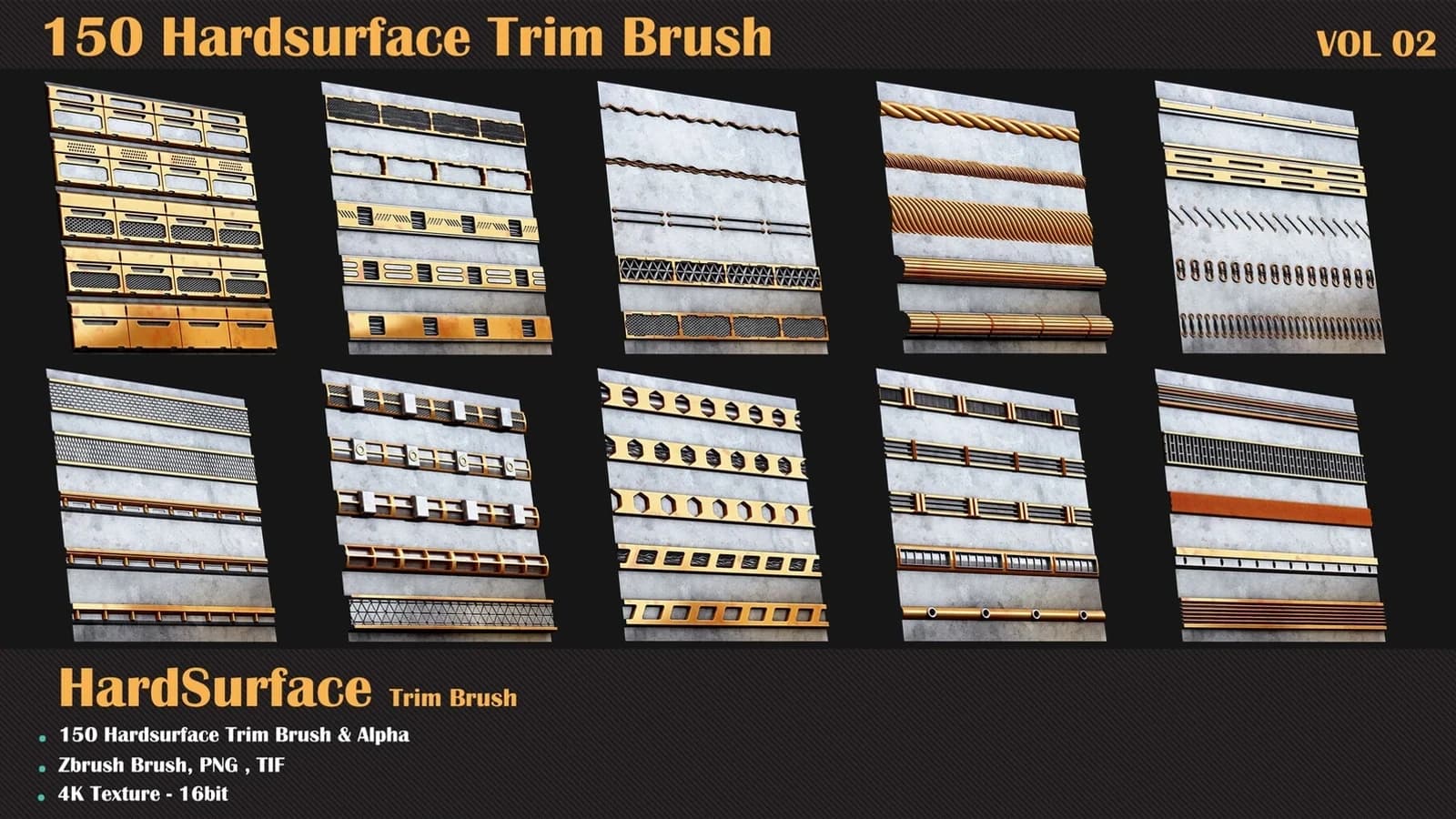 150 HardSurface Trim Brush — VOL 02 — preview 4
