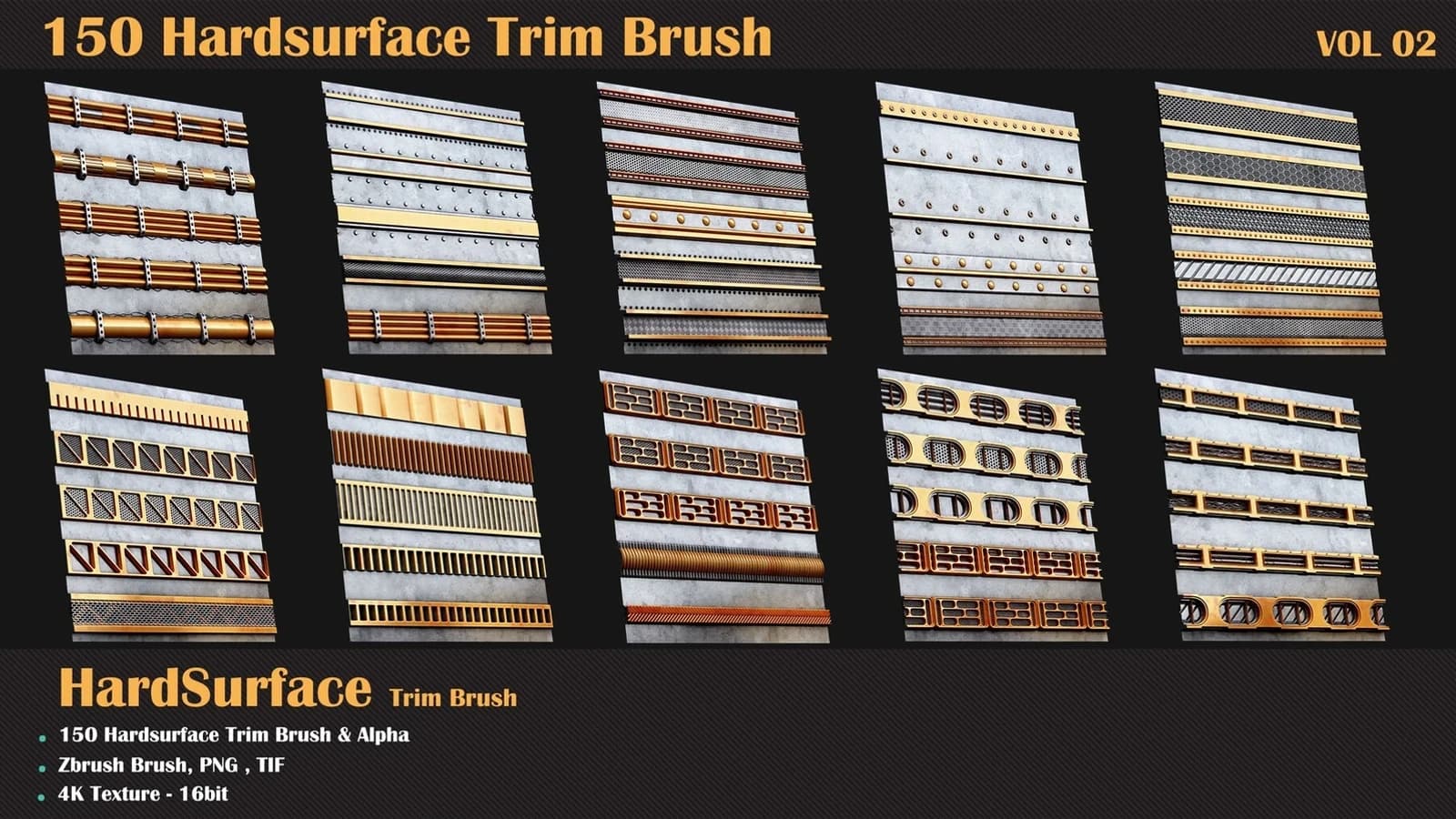 150 HardSurface Trim Brush — VOL 02 — preview 5