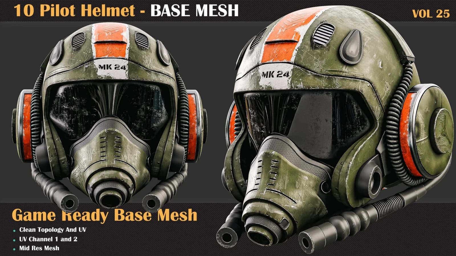157 Mask & Helmet Base Mesh Bundle — preview 2