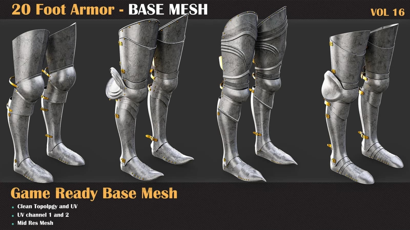 20 Foot Armor Base Mesh — VOL 16 — preview 5