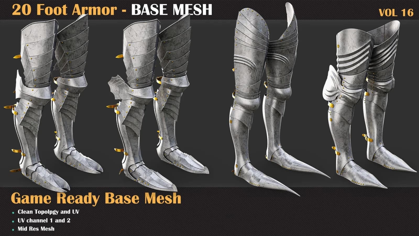 20 Foot Armor Base Mesh — VOL 16 — preview 7