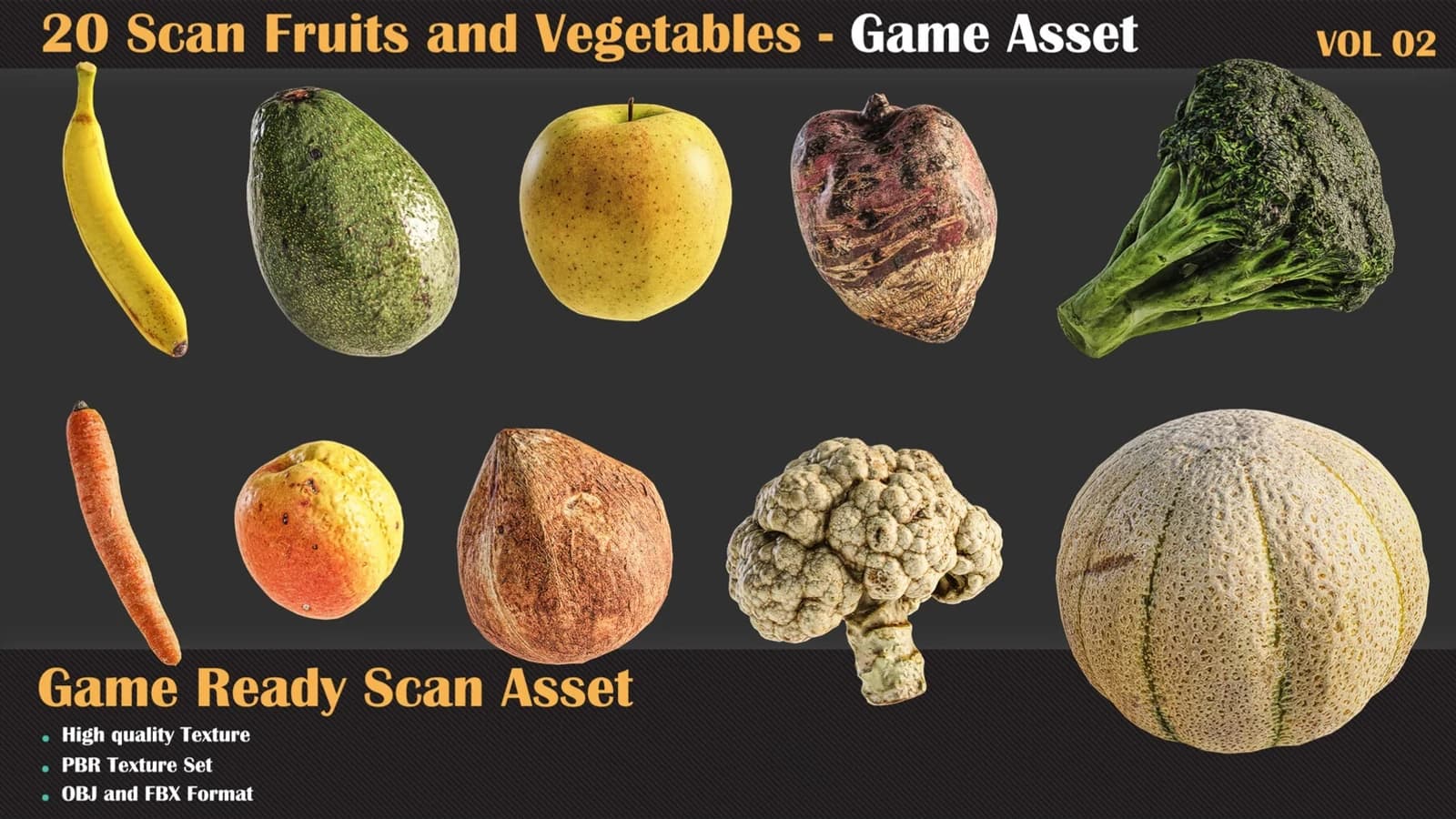 20 Fruit and Vegetation Scan Model — VOL 02 — preview 4