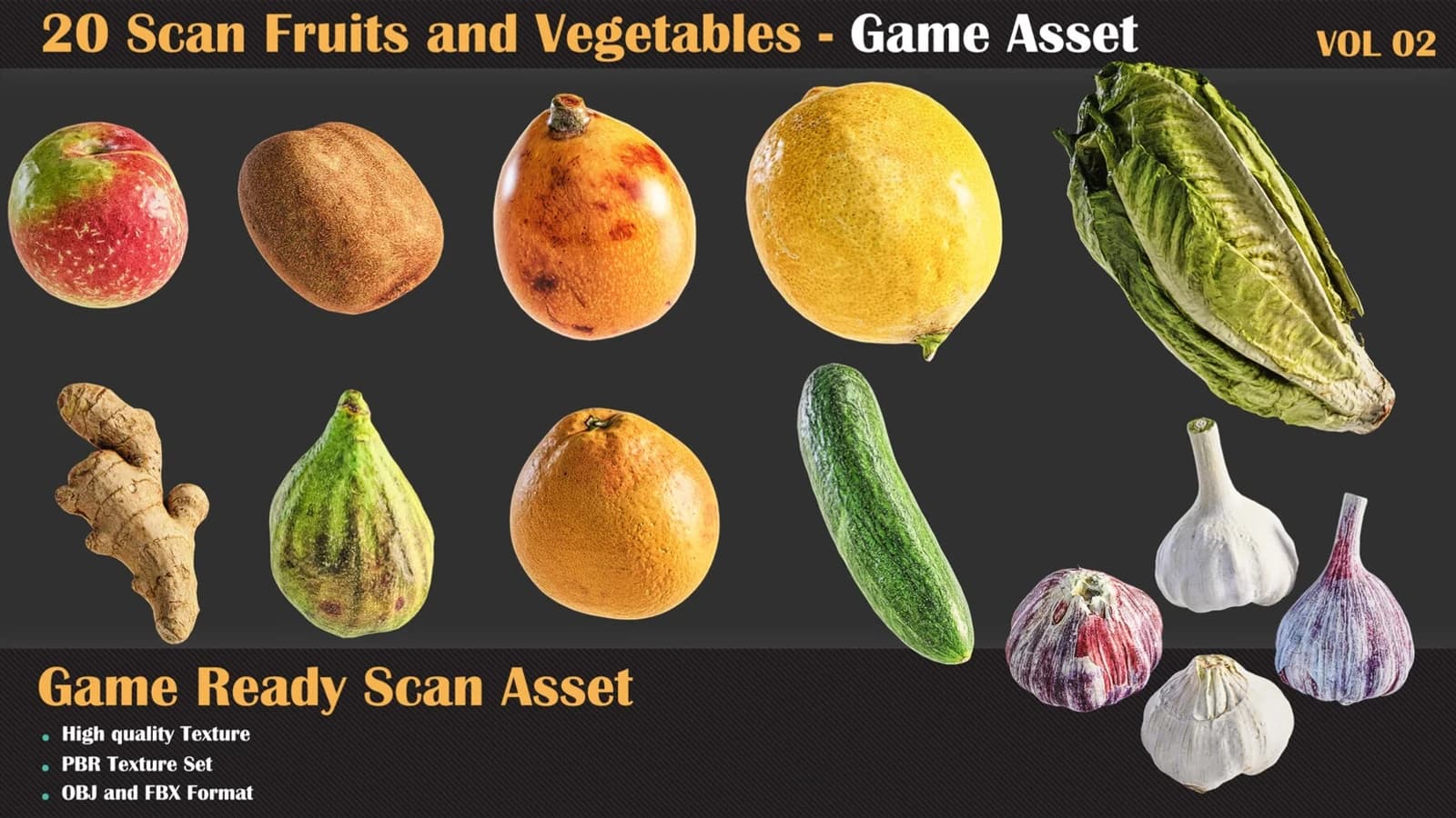 20 Fruit and Vegetation Scan Model — VOL 02 — preview 5
