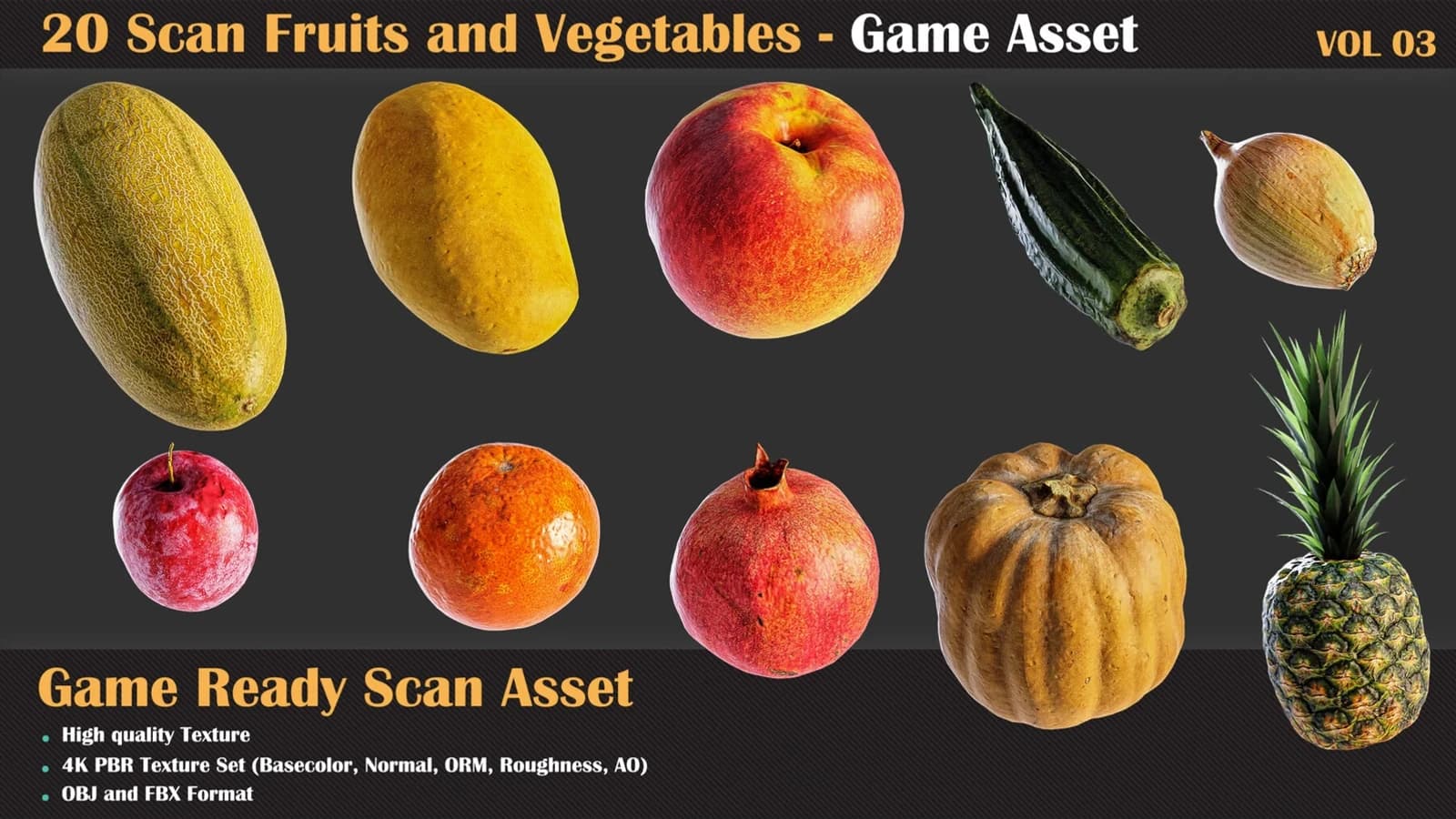 20 Fruit and Vegetation Scan Model — VOL 03 — preview 4