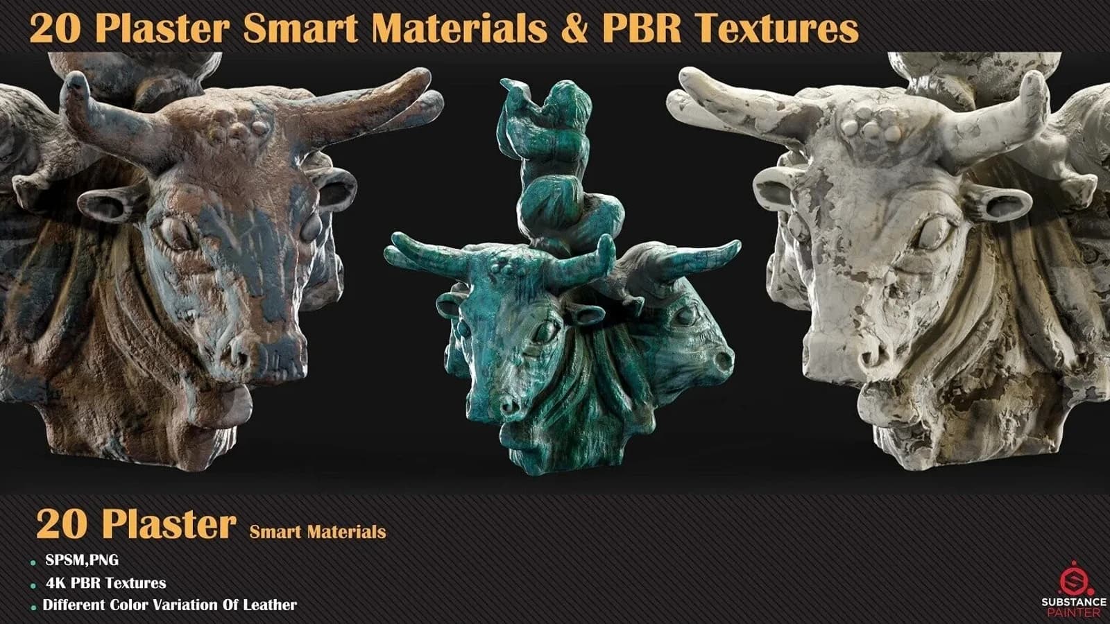 20 Plaster Smart Materials + PBR Textures — VOL 05