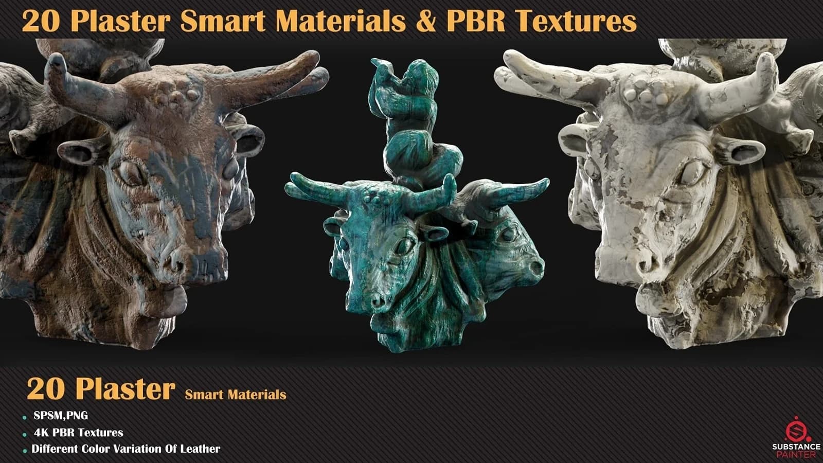 20 Plaster Smart Materials + PBR Textures — VOL 05 — preview 7