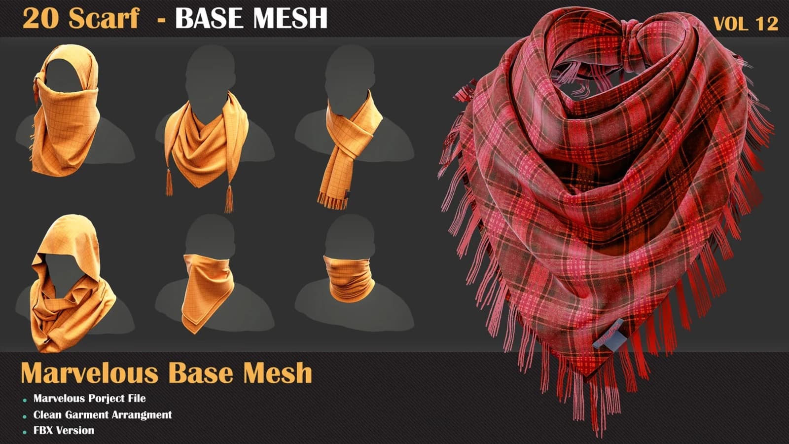20 Scarf Base Mesh — VOL 12