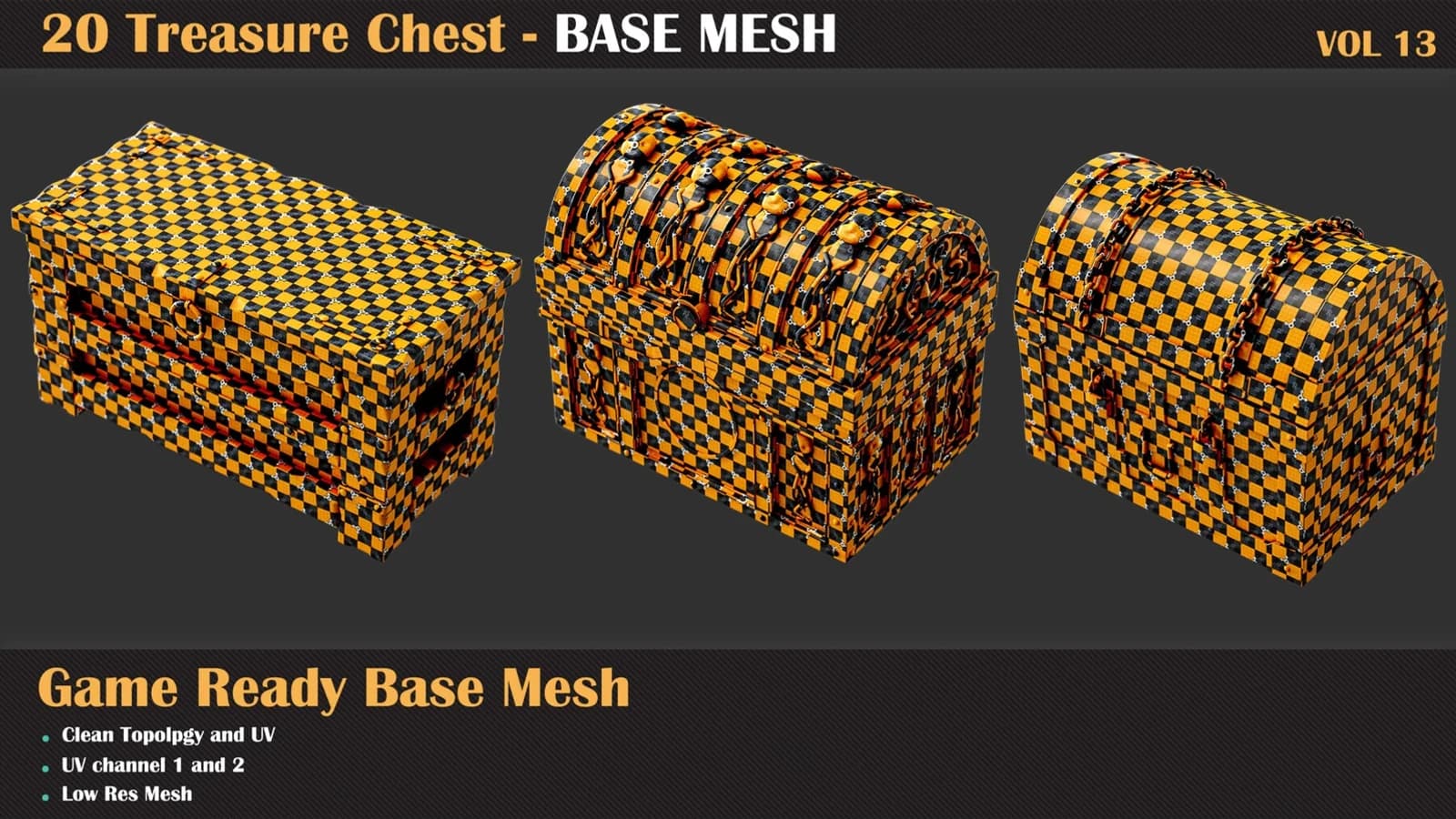 20 Treasure Chest Base Mesh — VOL 13 — preview 2