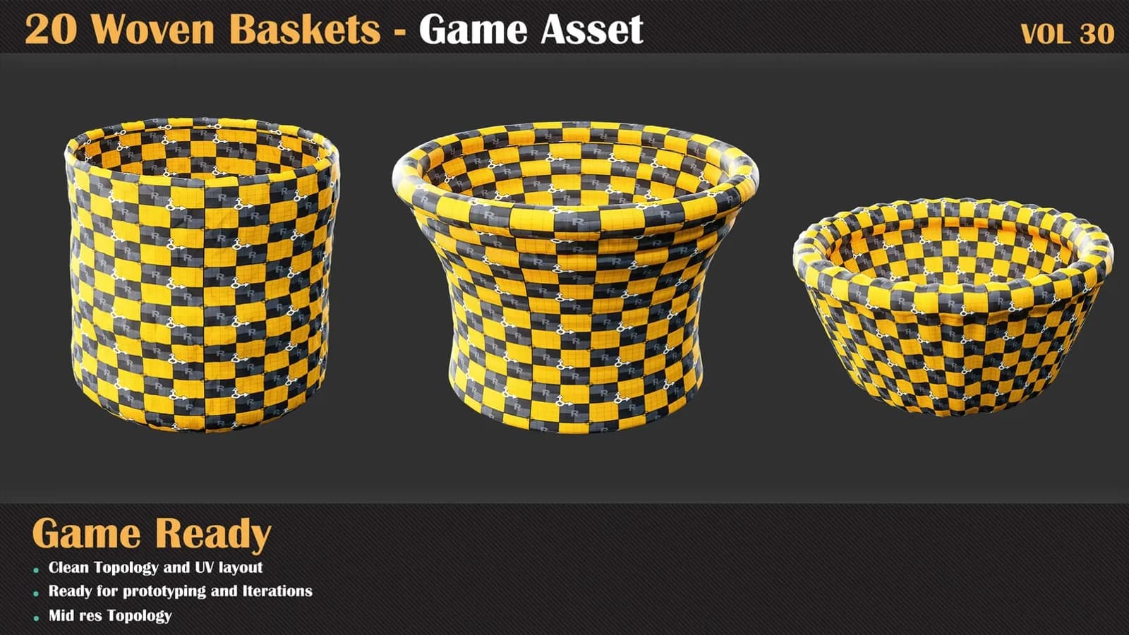 20 Woven Baskets - Game Asset — VOL 30 — preview 2