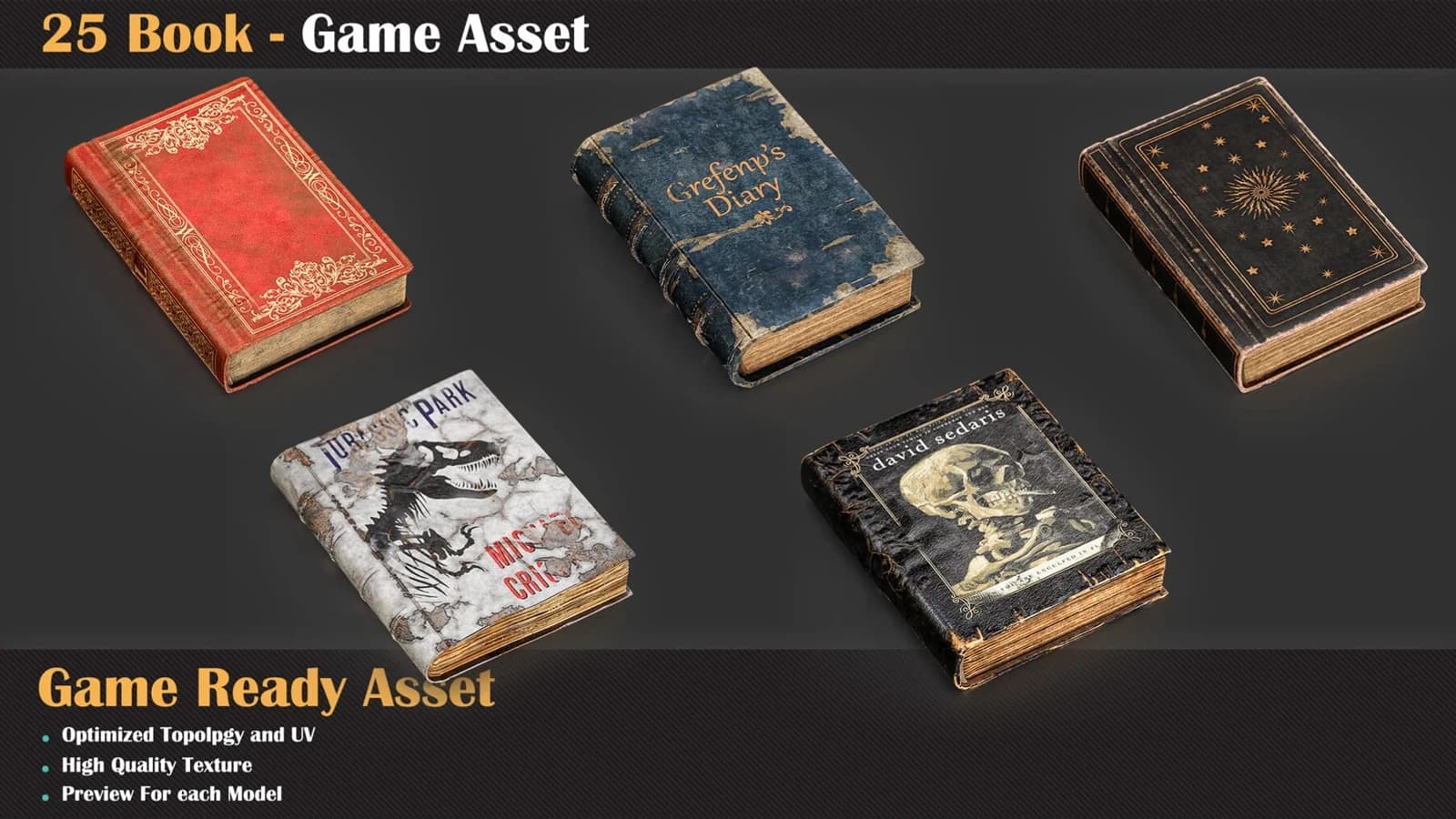 25 Book - Game Asset — preview 5