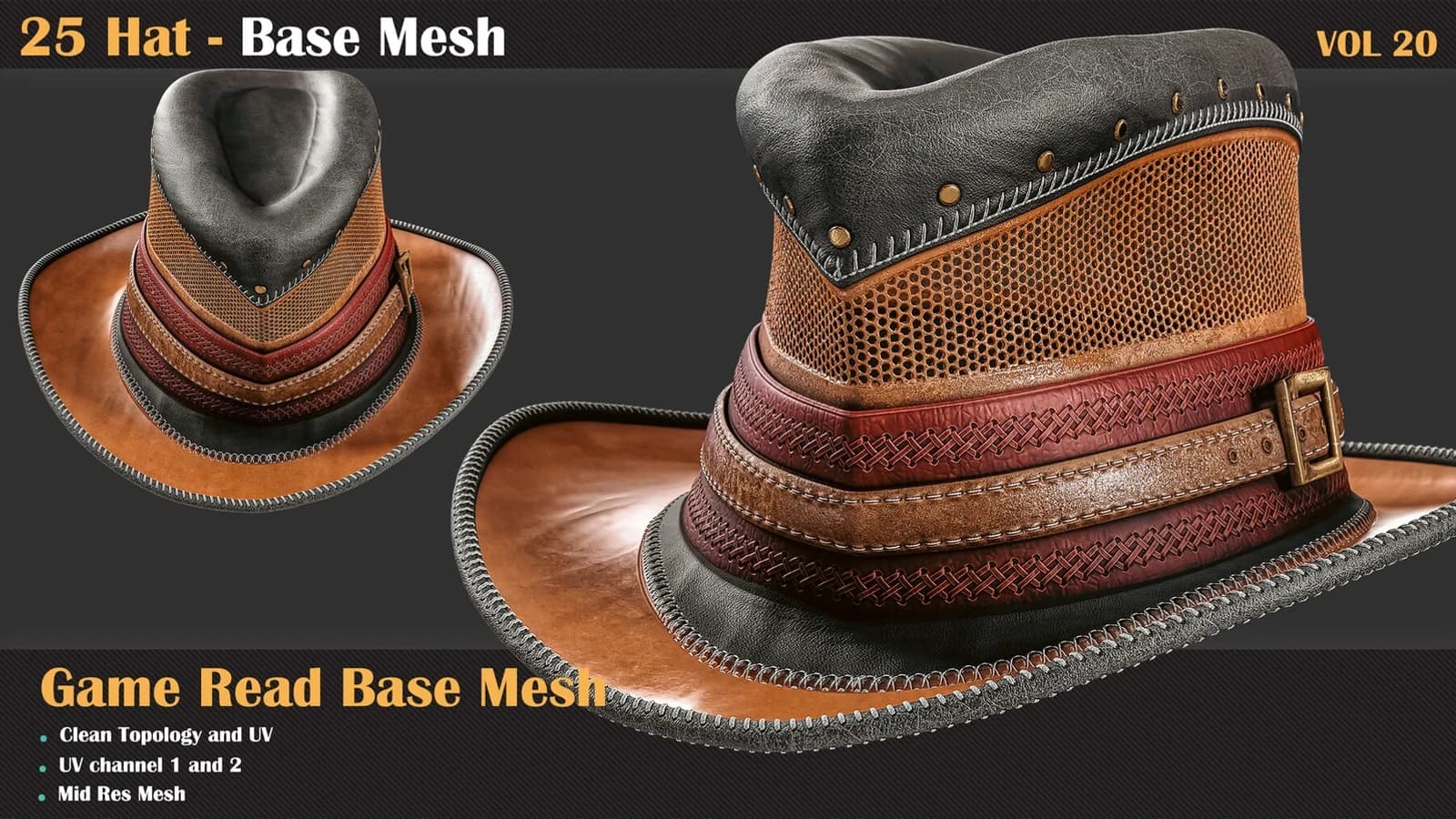 25 Hat Base Mesh — VOL 20