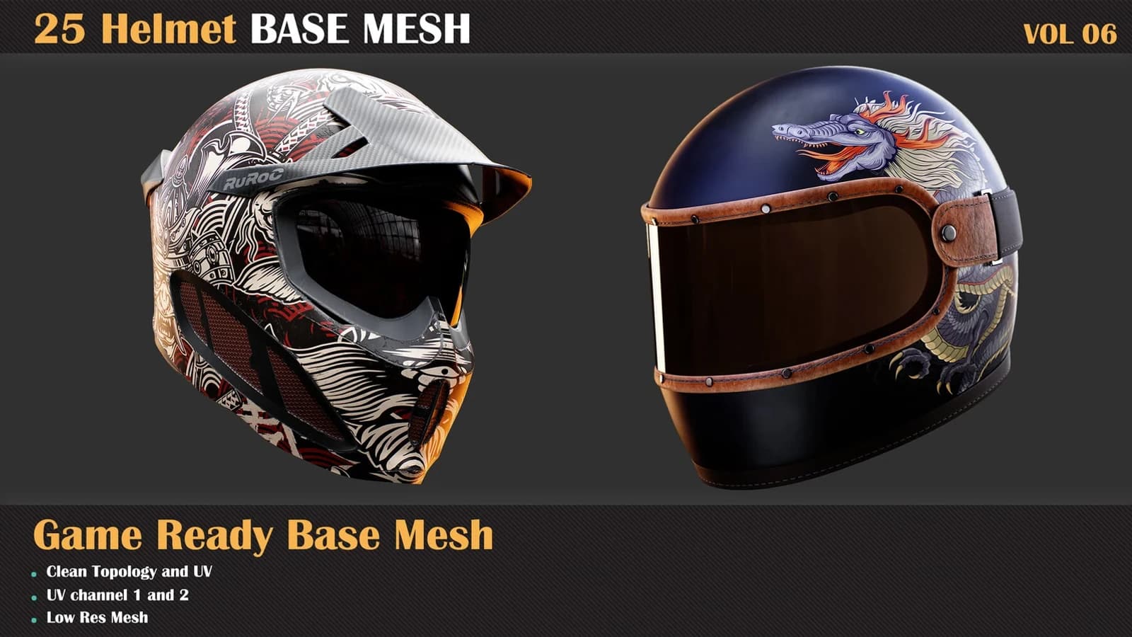 25 Helmet Base Mesh — VOL 07 ( Game Ready ) — preview 2