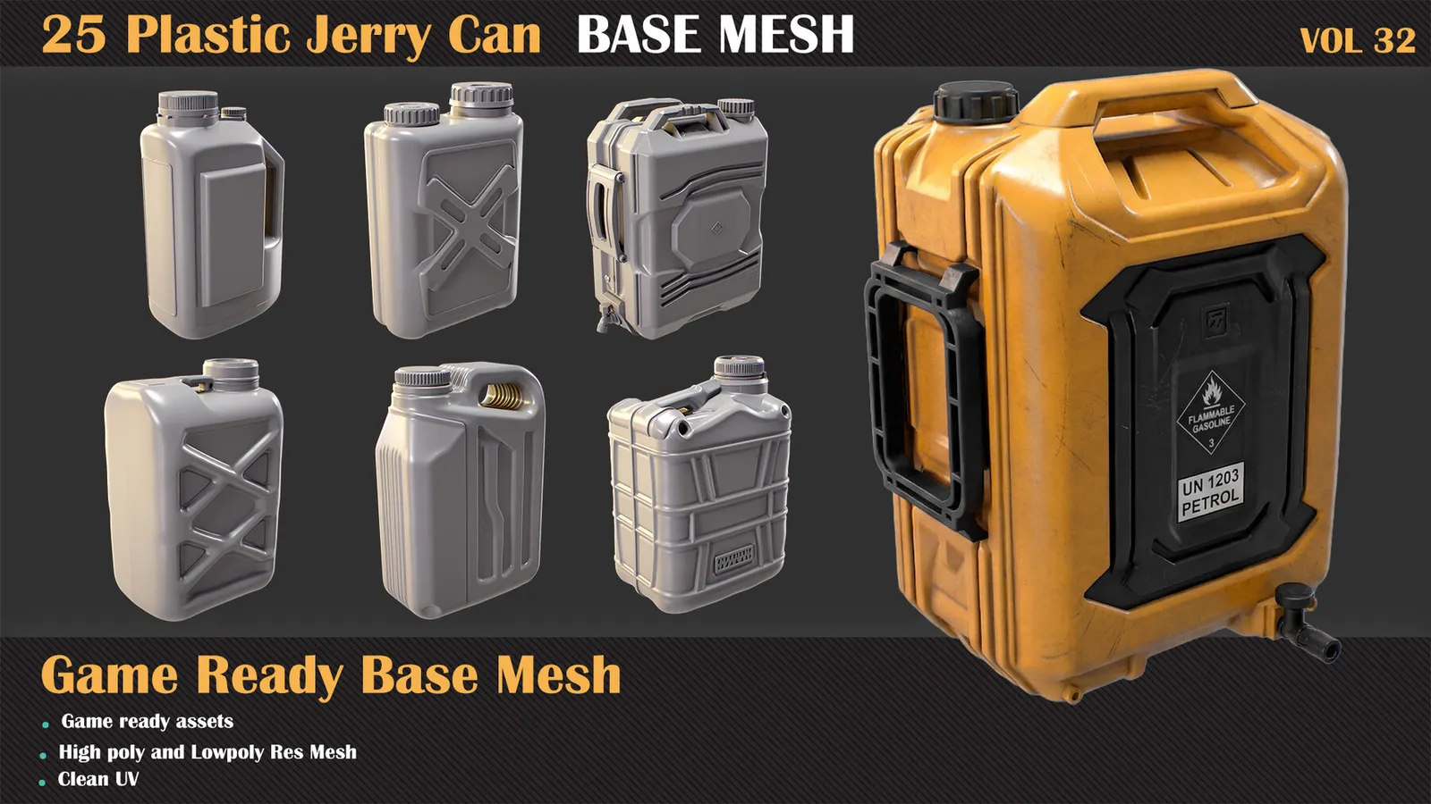 25 Jerry Can Base Mesh — VOL 32