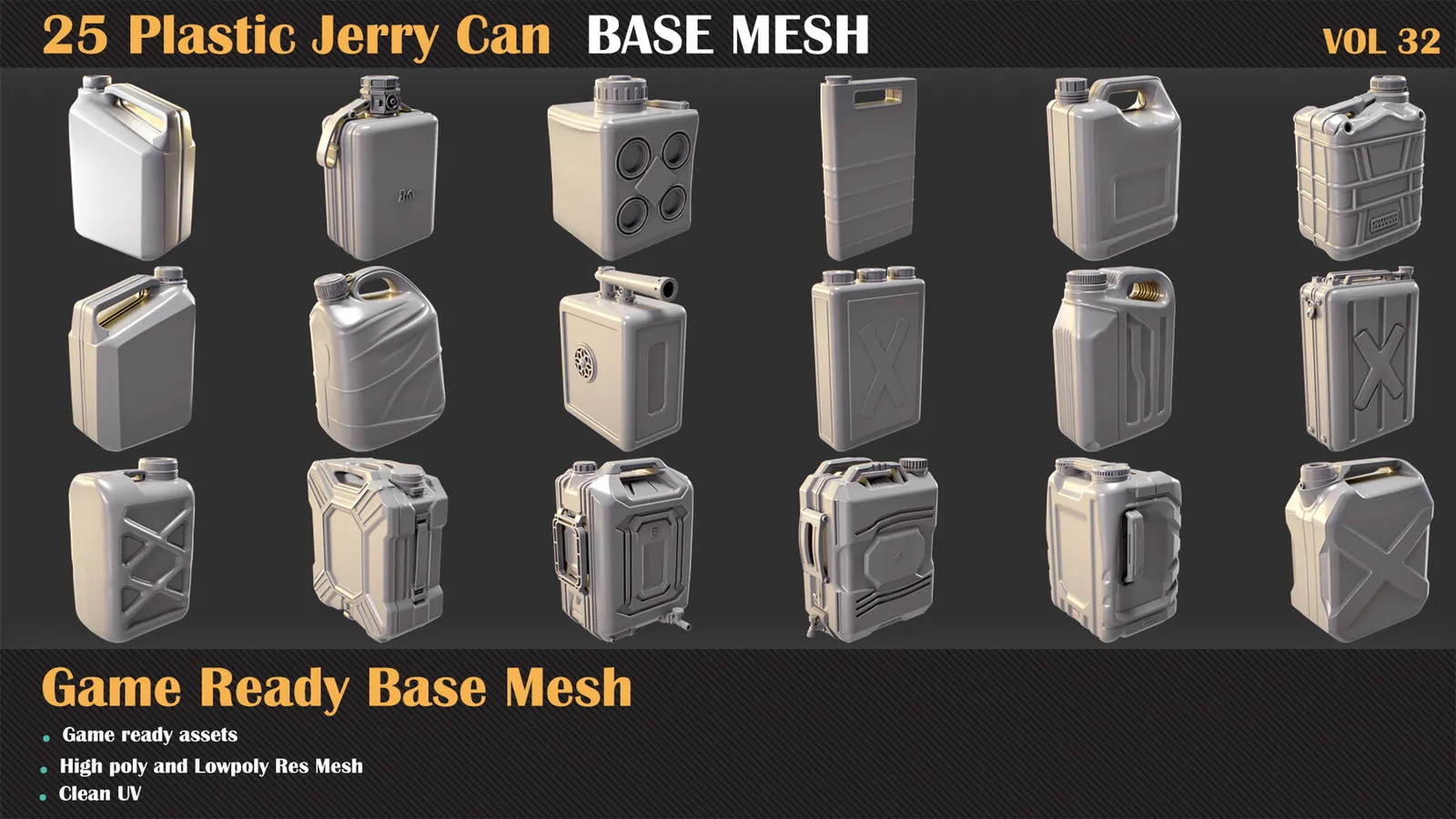 25 Jerry Can Base Mesh — VOL 32 — preview 4