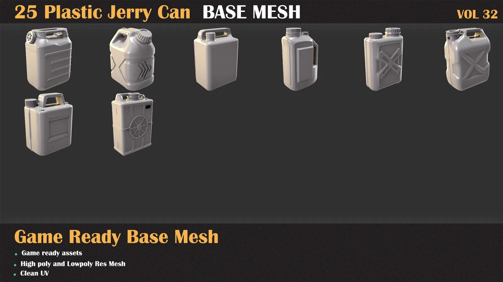 25 Jerry Can Base Mesh — VOL 32 — preview 5