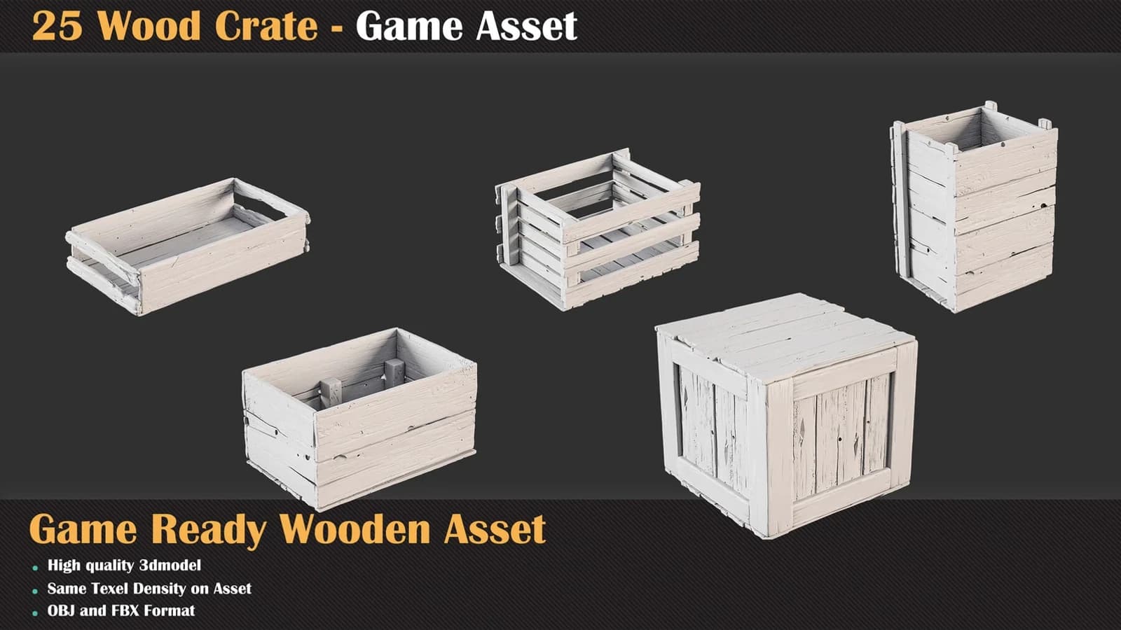 25 Wood Crate - Game Asset — preview 4