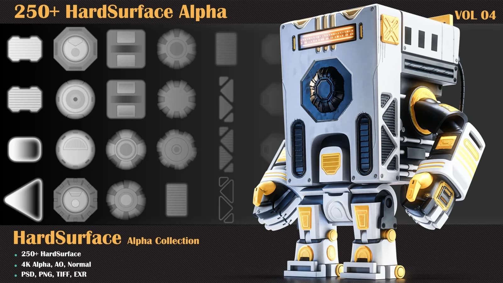 250+ HardSurface Alpha — VOL 04