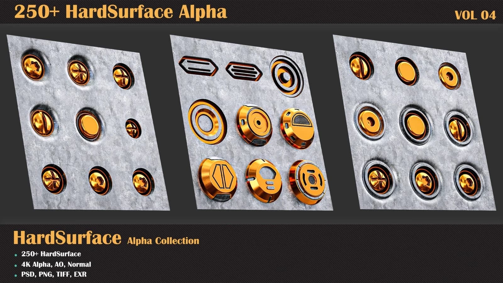 250+ HardSurface Alpha — VOL 04 — preview 4