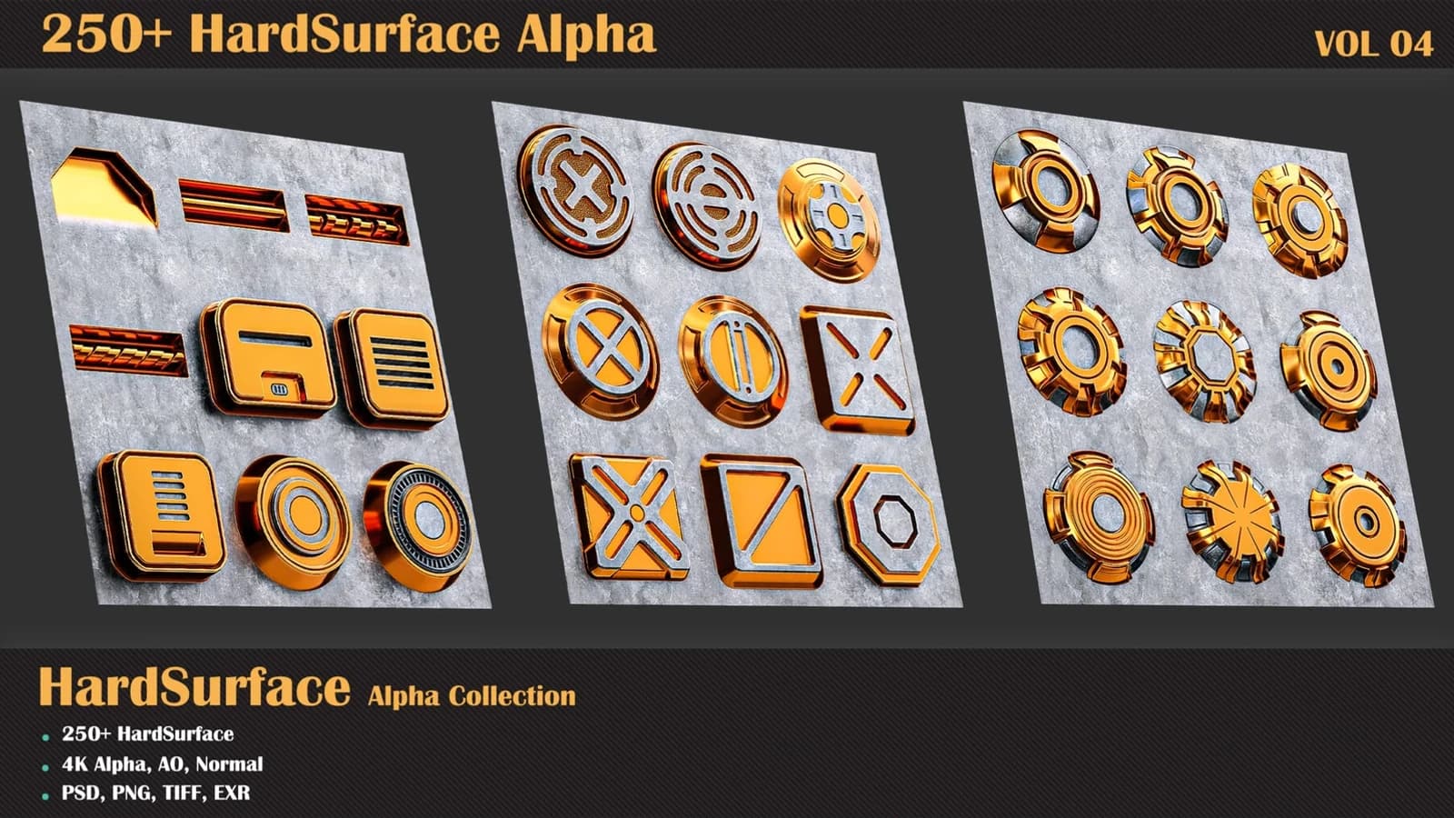250+ HardSurface Alpha — VOL 04 — preview 5