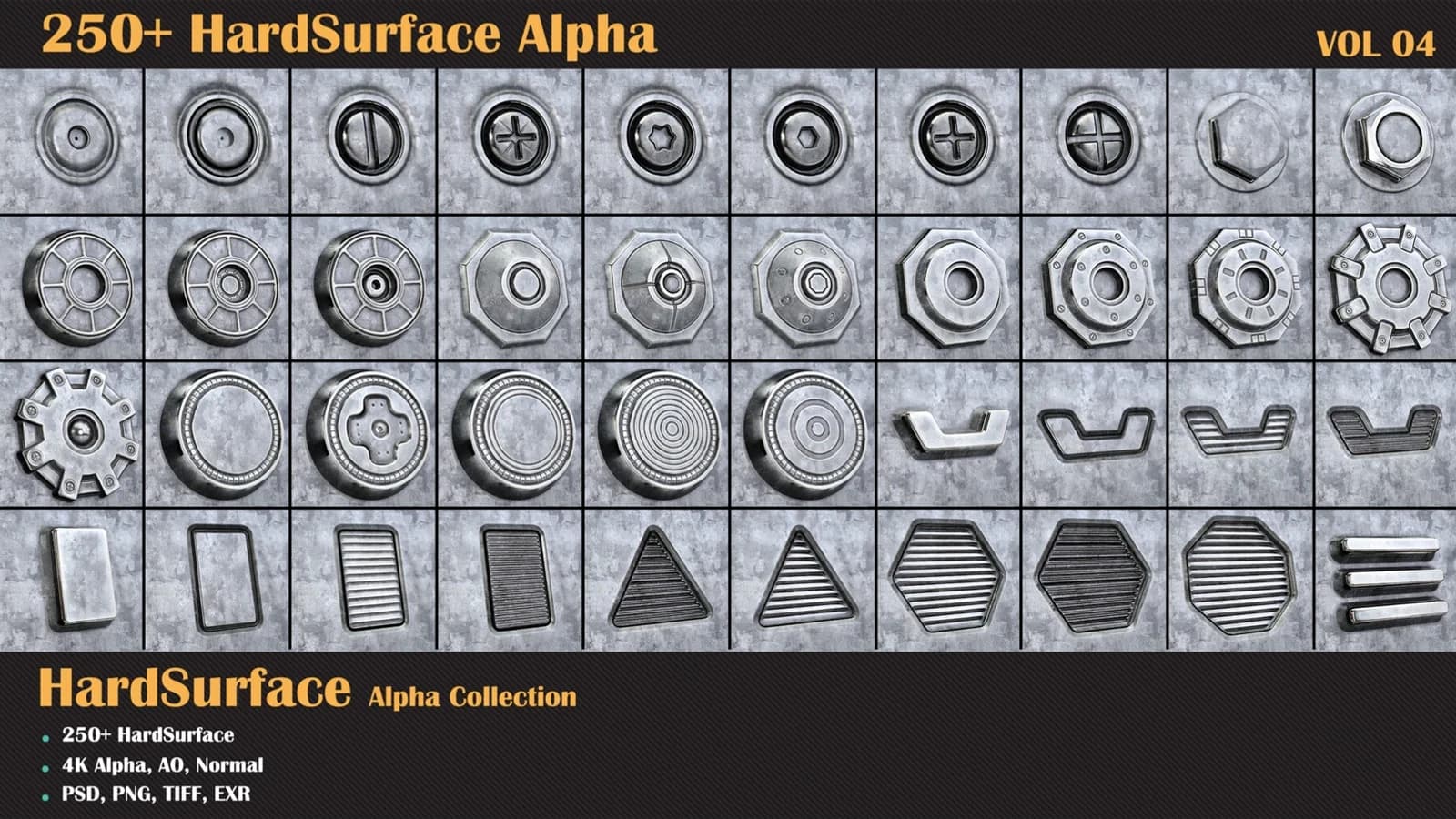 250+ HardSurface Alpha — VOL 04 — preview 8