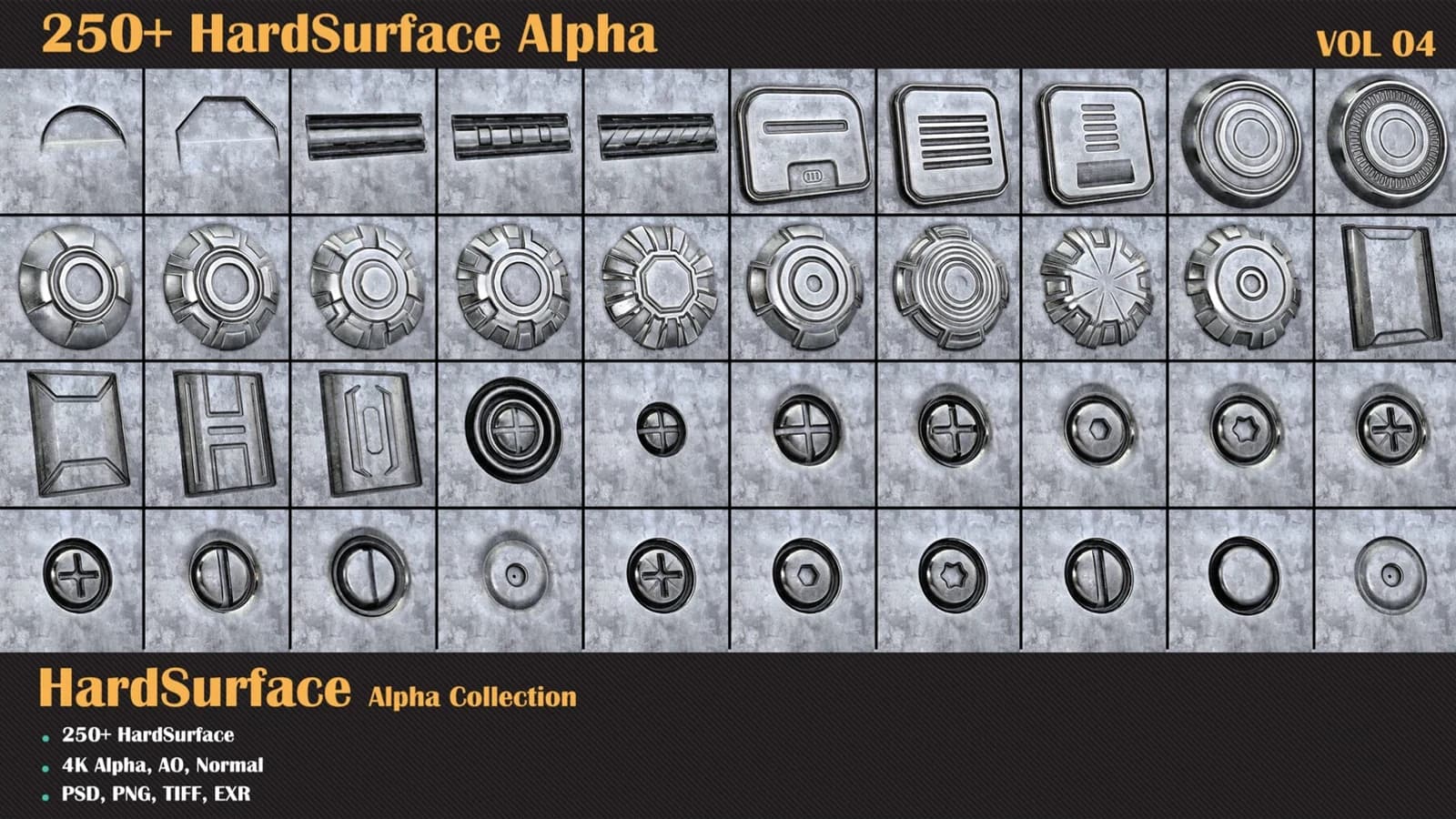 250+ HardSurface Alpha — VOL 04 — preview 9