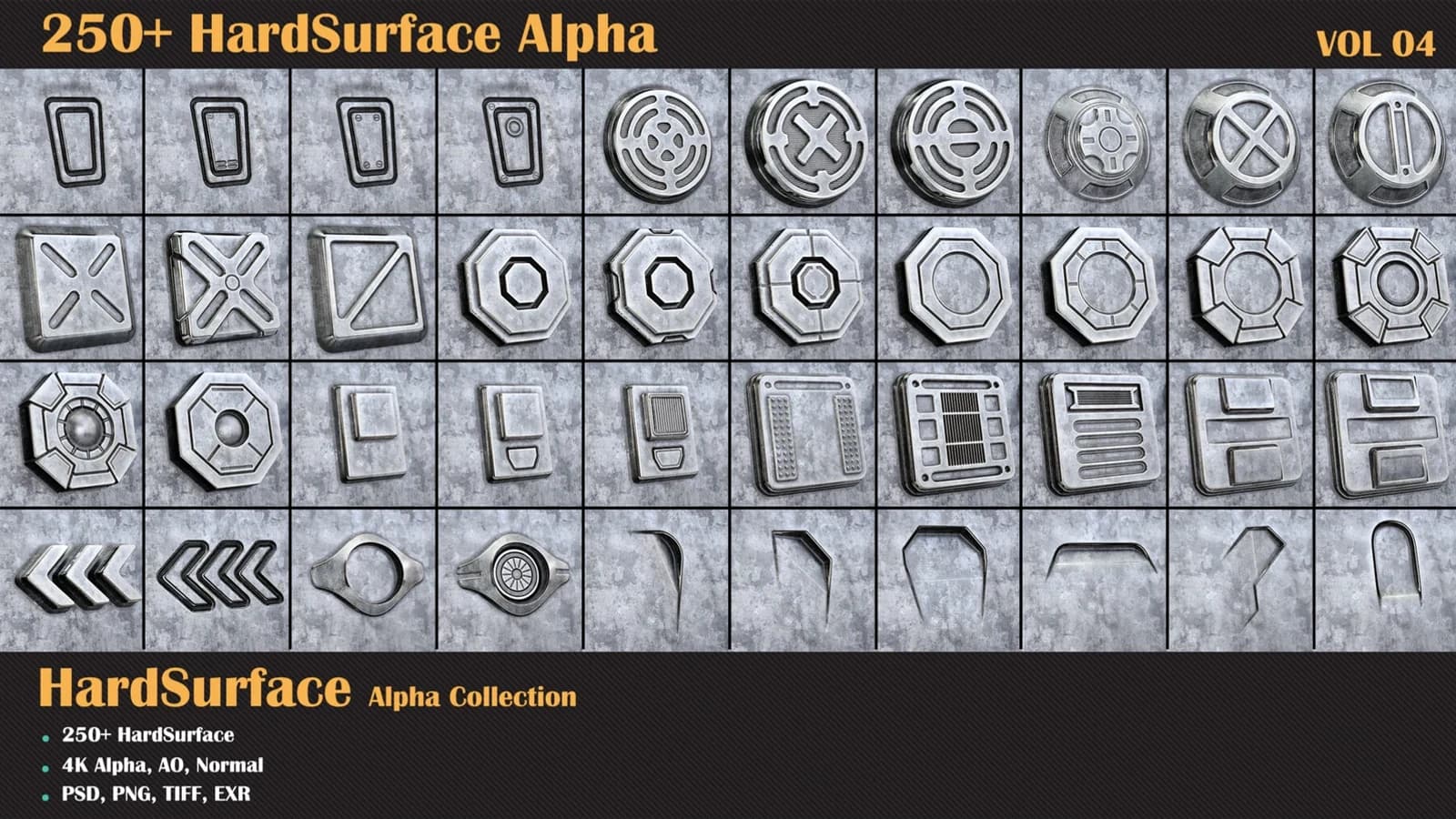 250+ HardSurface Alpha — VOL 04 — preview 10