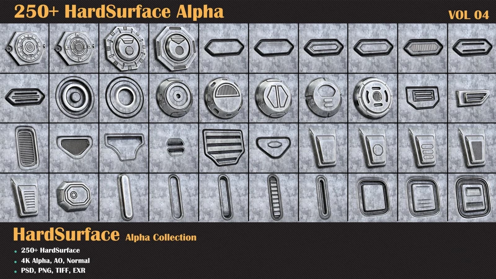 250+ HardSurface Alpha — VOL 04 — preview 11