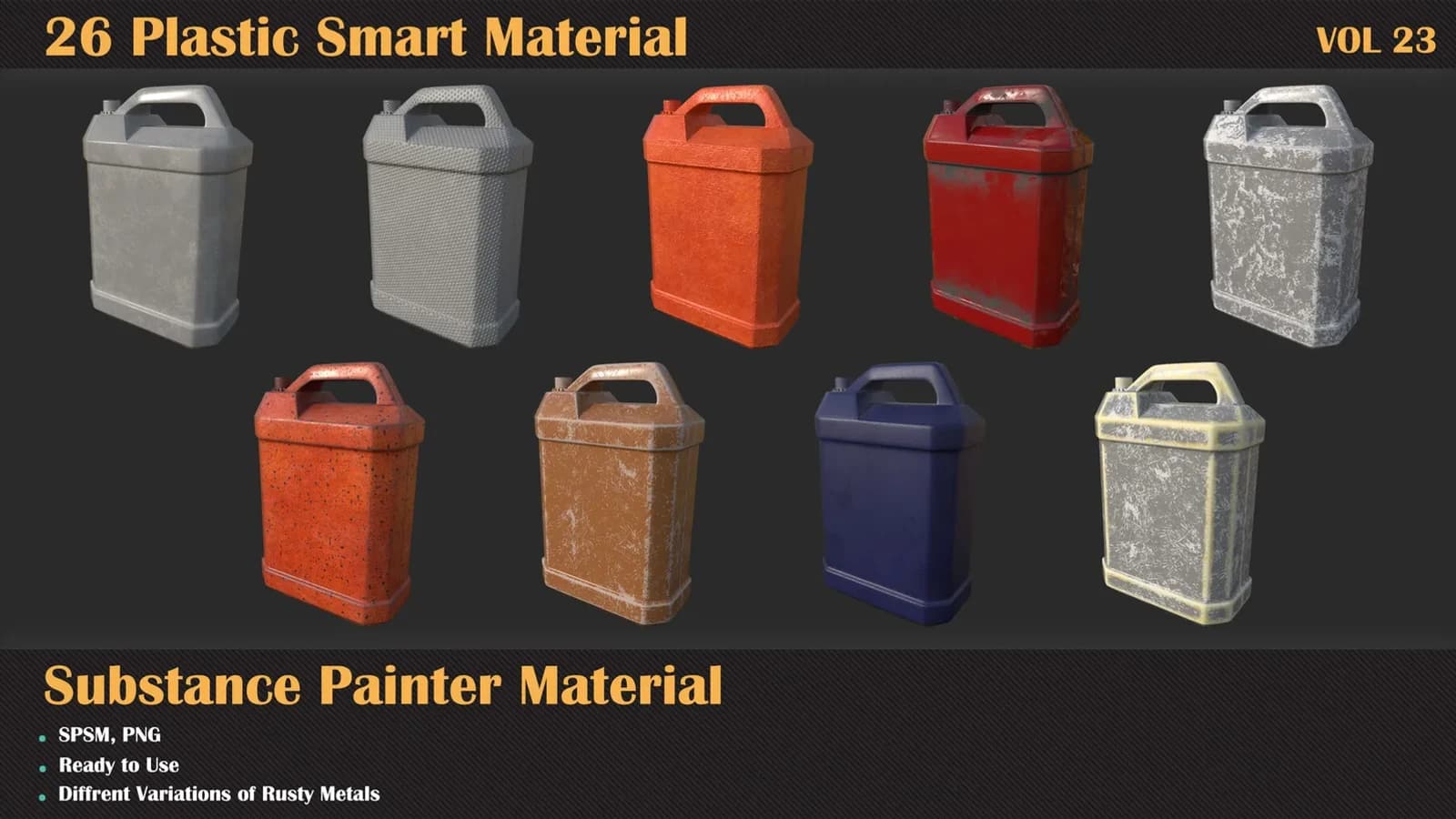 26 Plastic Smart Material – Substance Painter — VOL 23 — preview 3