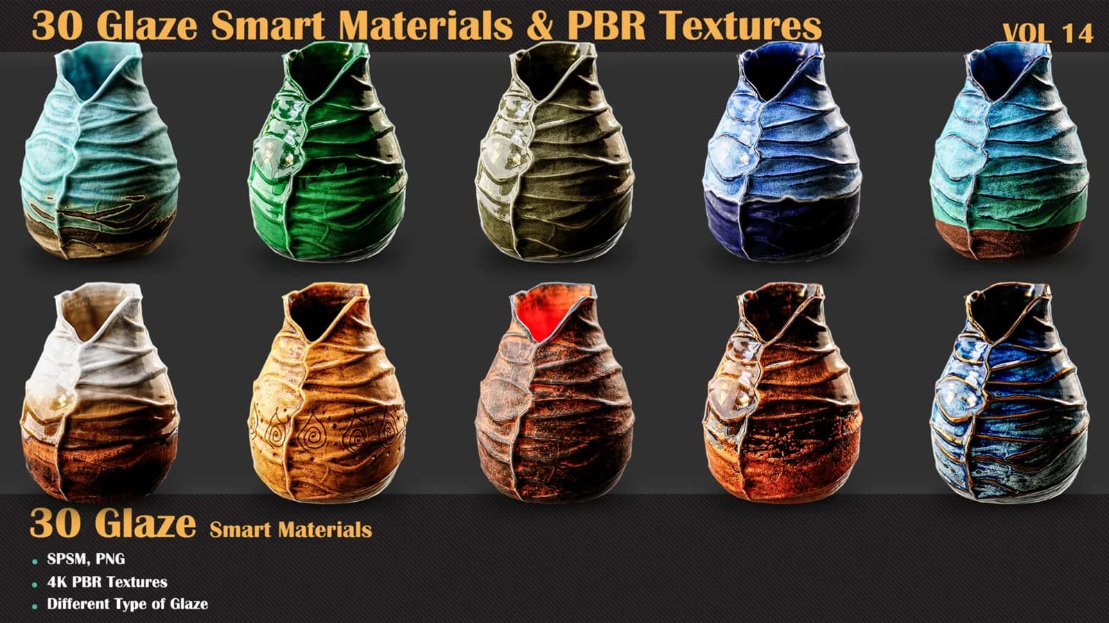 30 Glaze Smart Materials & PBR Textures — VOL 14 — preview 3