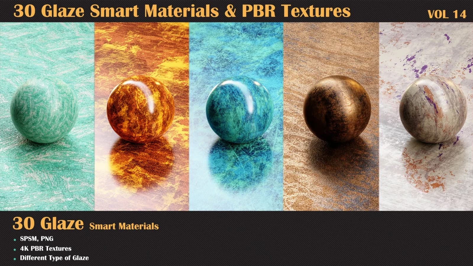 30 Glaze Smart Materials & PBR Textures — VOL 14 — preview 5