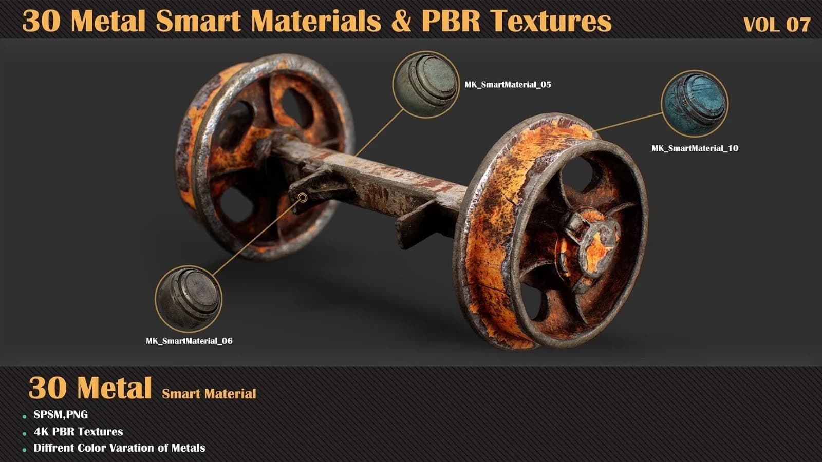 30 Metal Smart Materials & PBR Textures — VOL 07 — preview 2