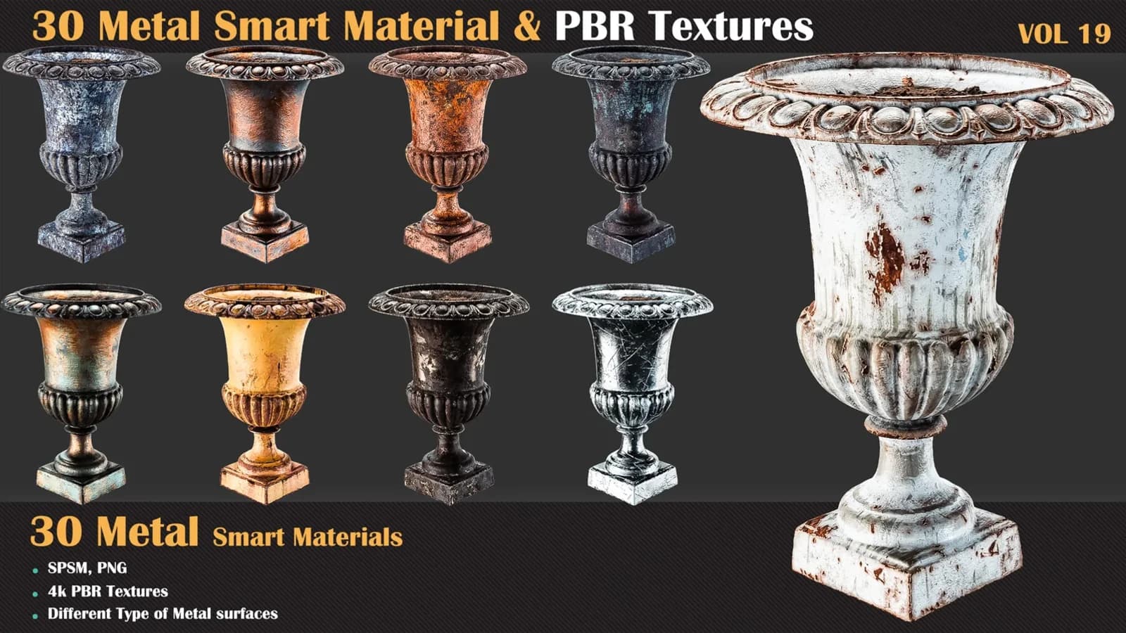 30 Metal Smart Materials & PBR Textures — VOL 19 — preview 2